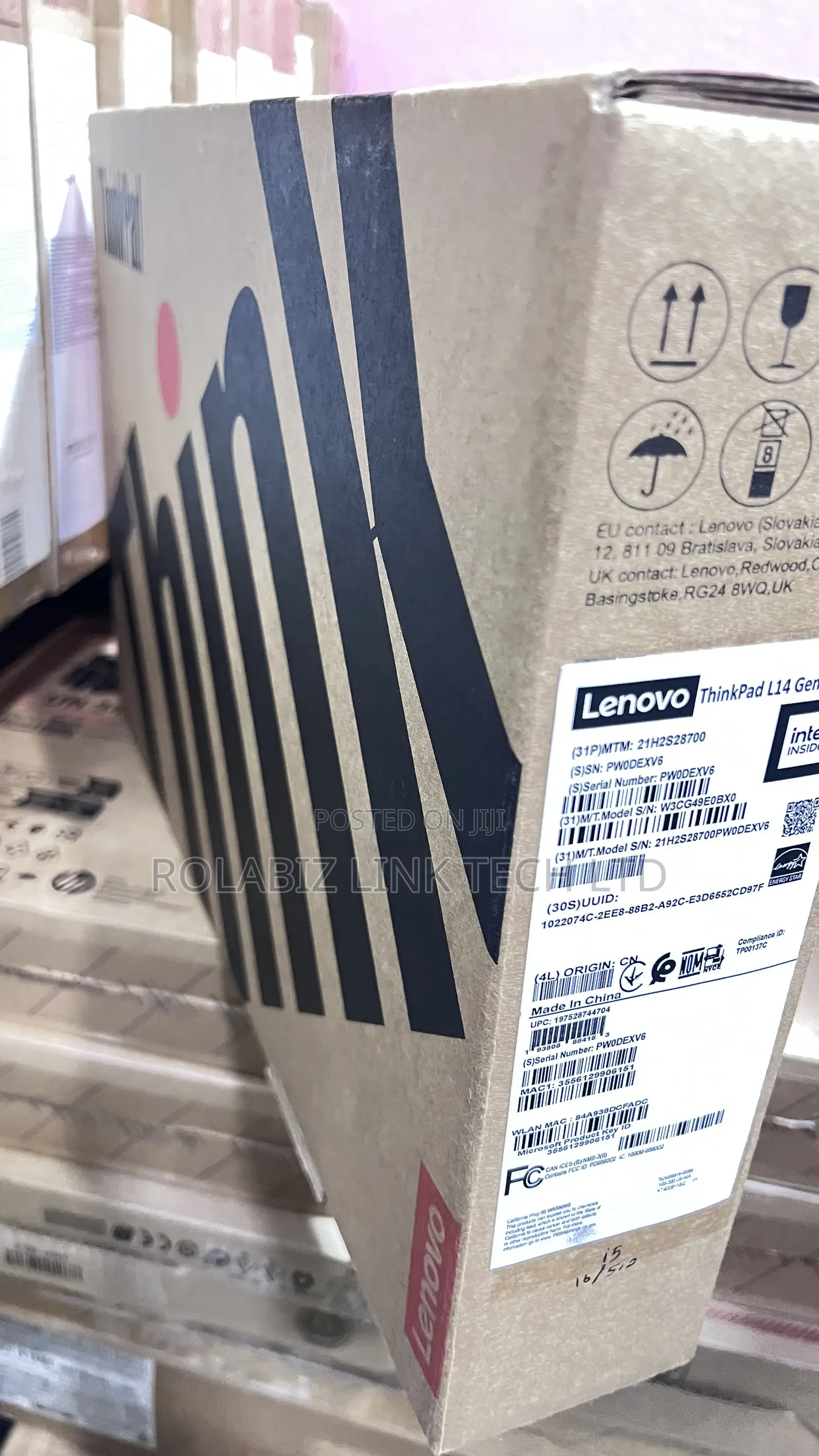 New Laptop Lenovo ThinkPad L14 16GB Intel SSD 512GB