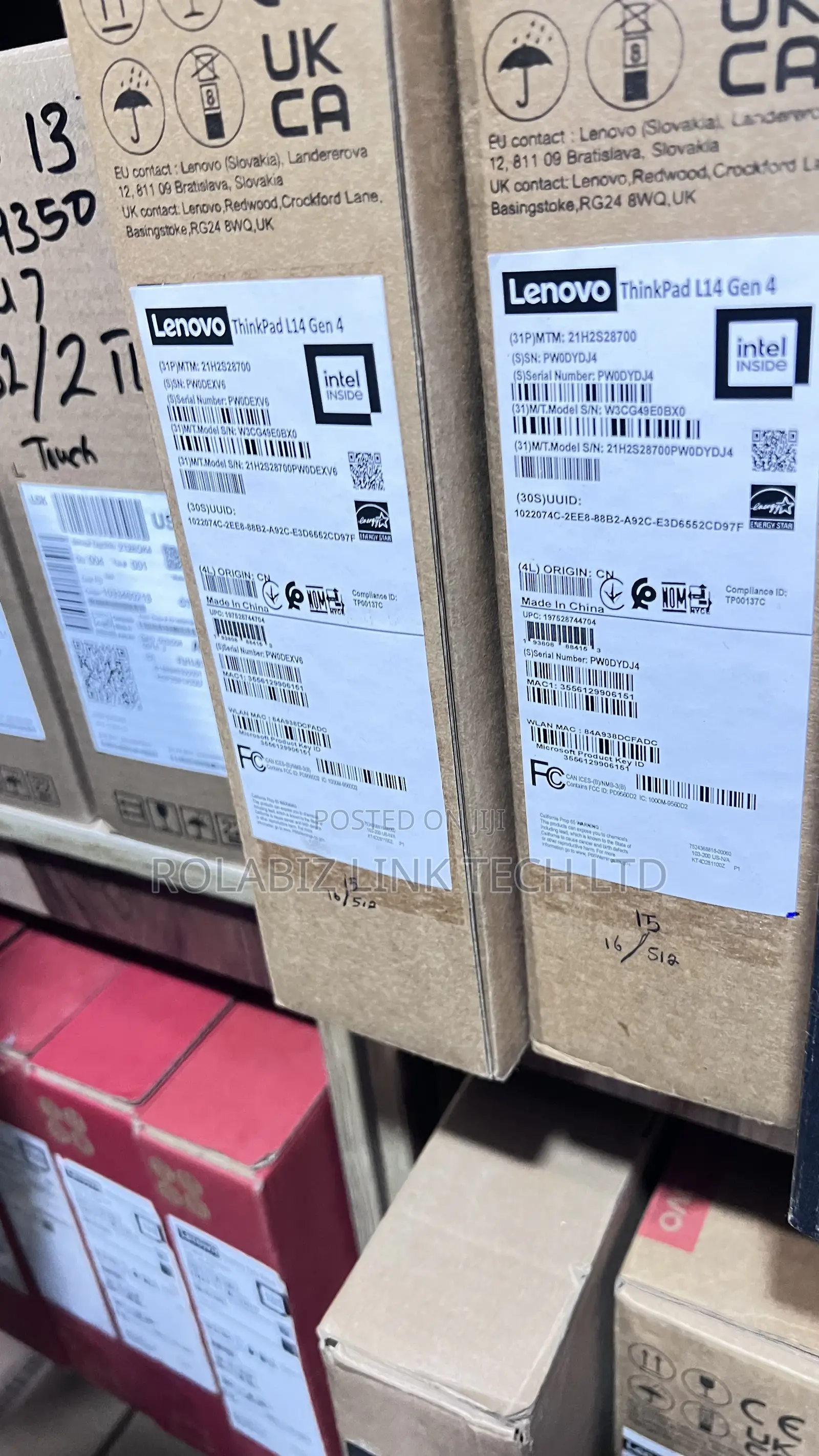 New Laptop Lenovo ThinkPad L14 16GB Intel SSD 512GB