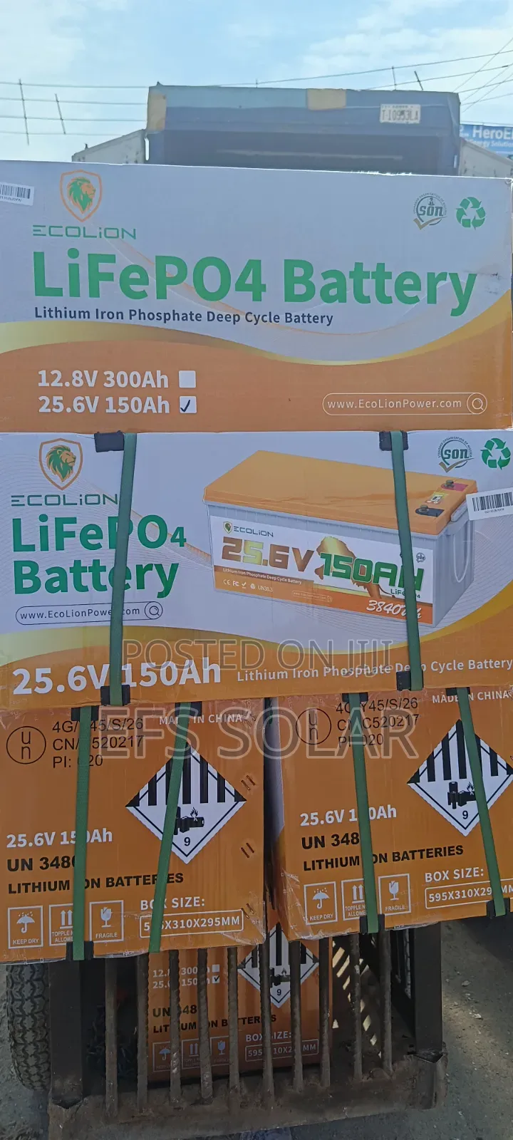 Ecolion 25.6V 150Ah LiFePO4 Lithium Battery