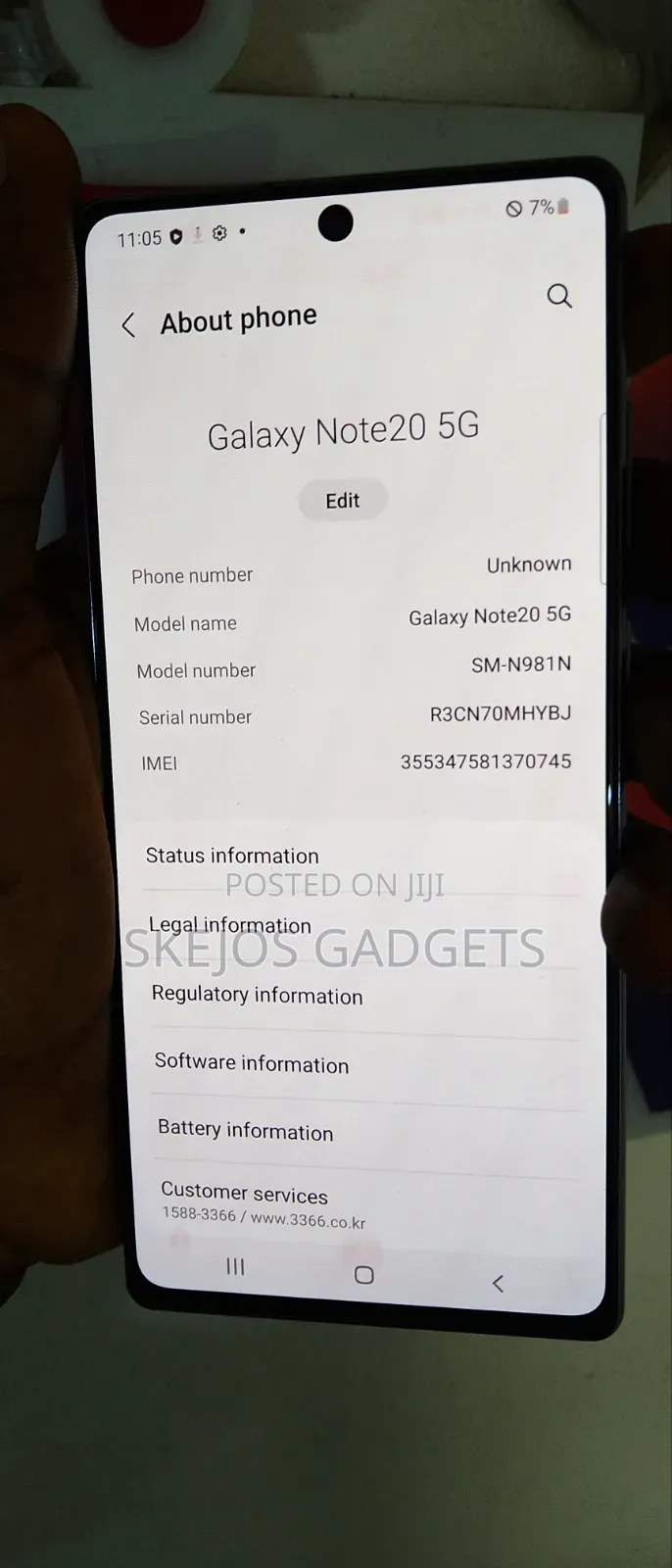 Samsung Galaxy Note 20 5G 256 GB Black