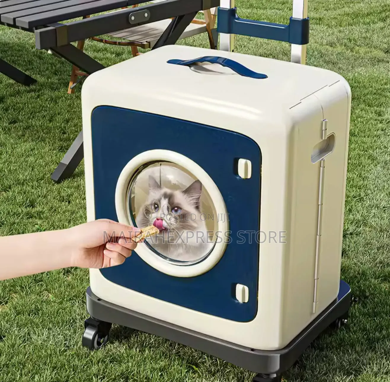 Pet Portable Breathable Suitcase With Pulley T361