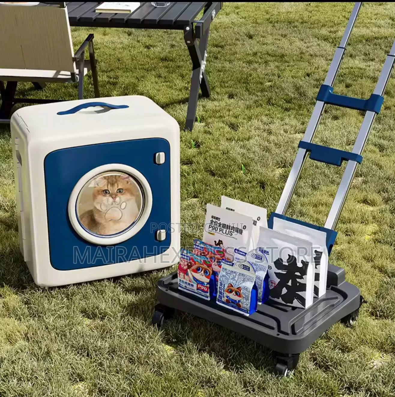 Pet Portable Breathable Suitcase With Pulley T361
