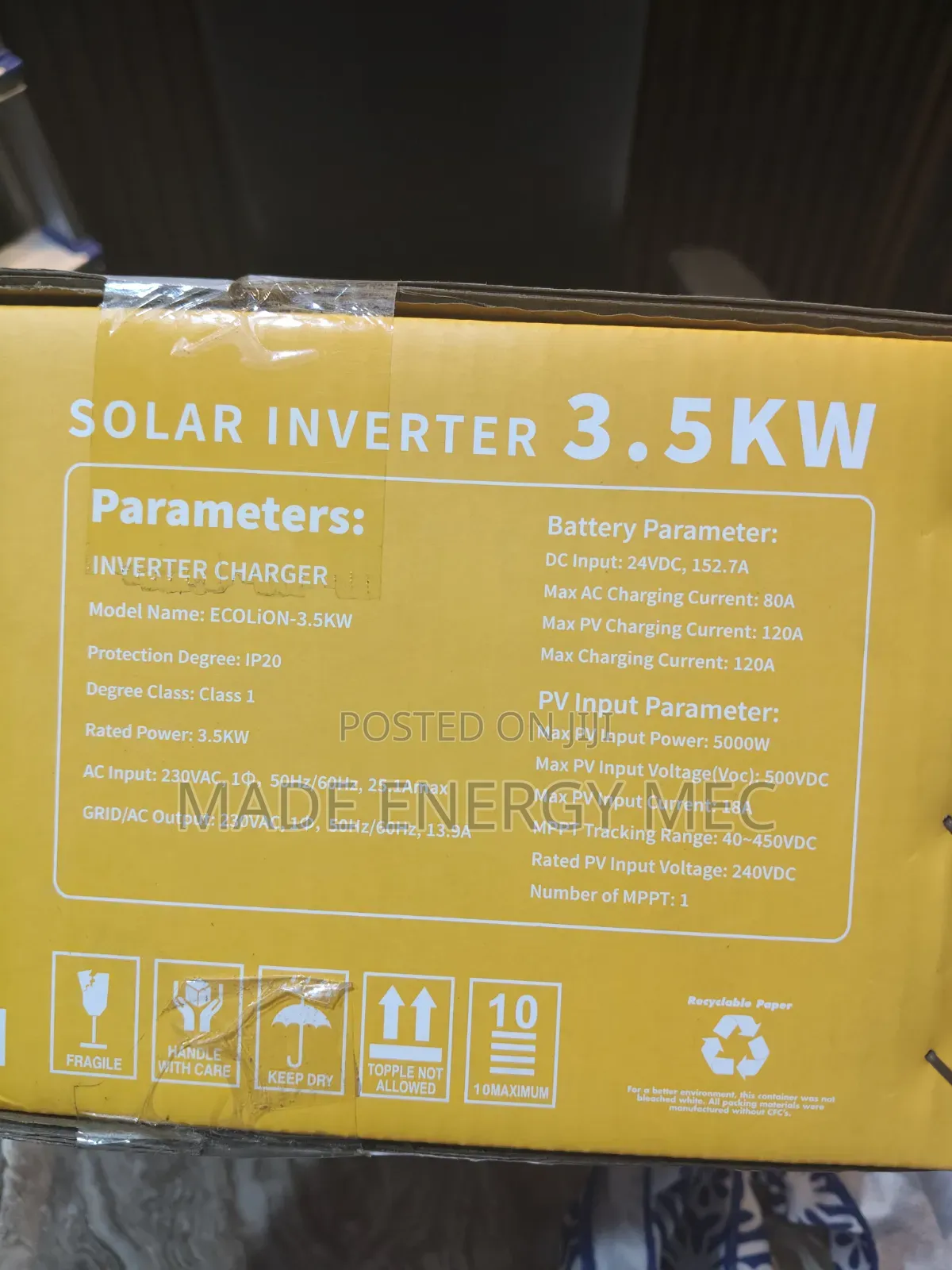 Ecolion 3.5kW 24V Solar Inverter