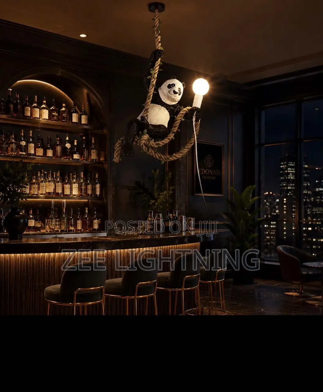Konfu Panda Pendant Chandelier