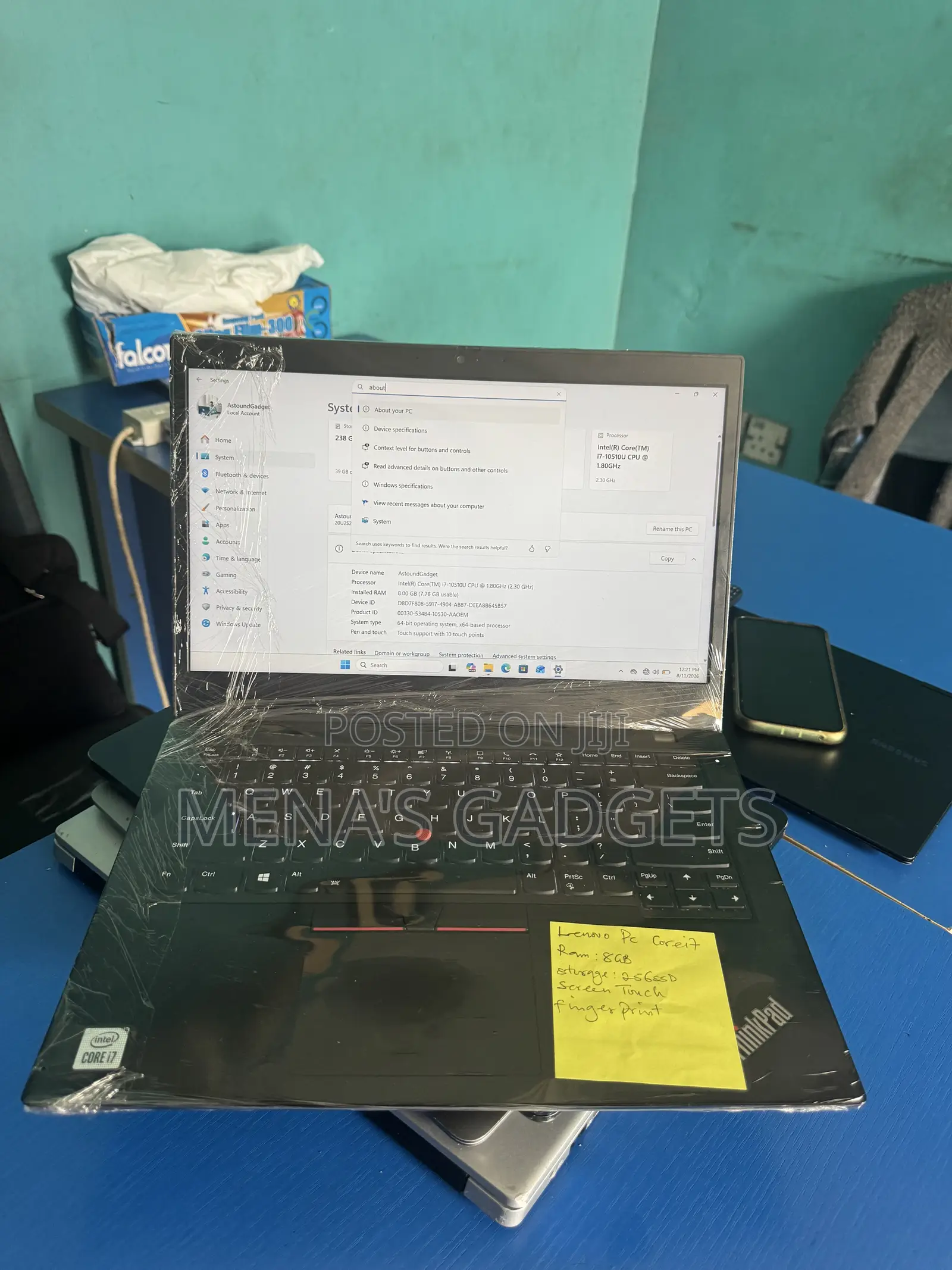 Laptop Lenovo ThinkPad L14 8GB Intel Core i7 SSD 256GB