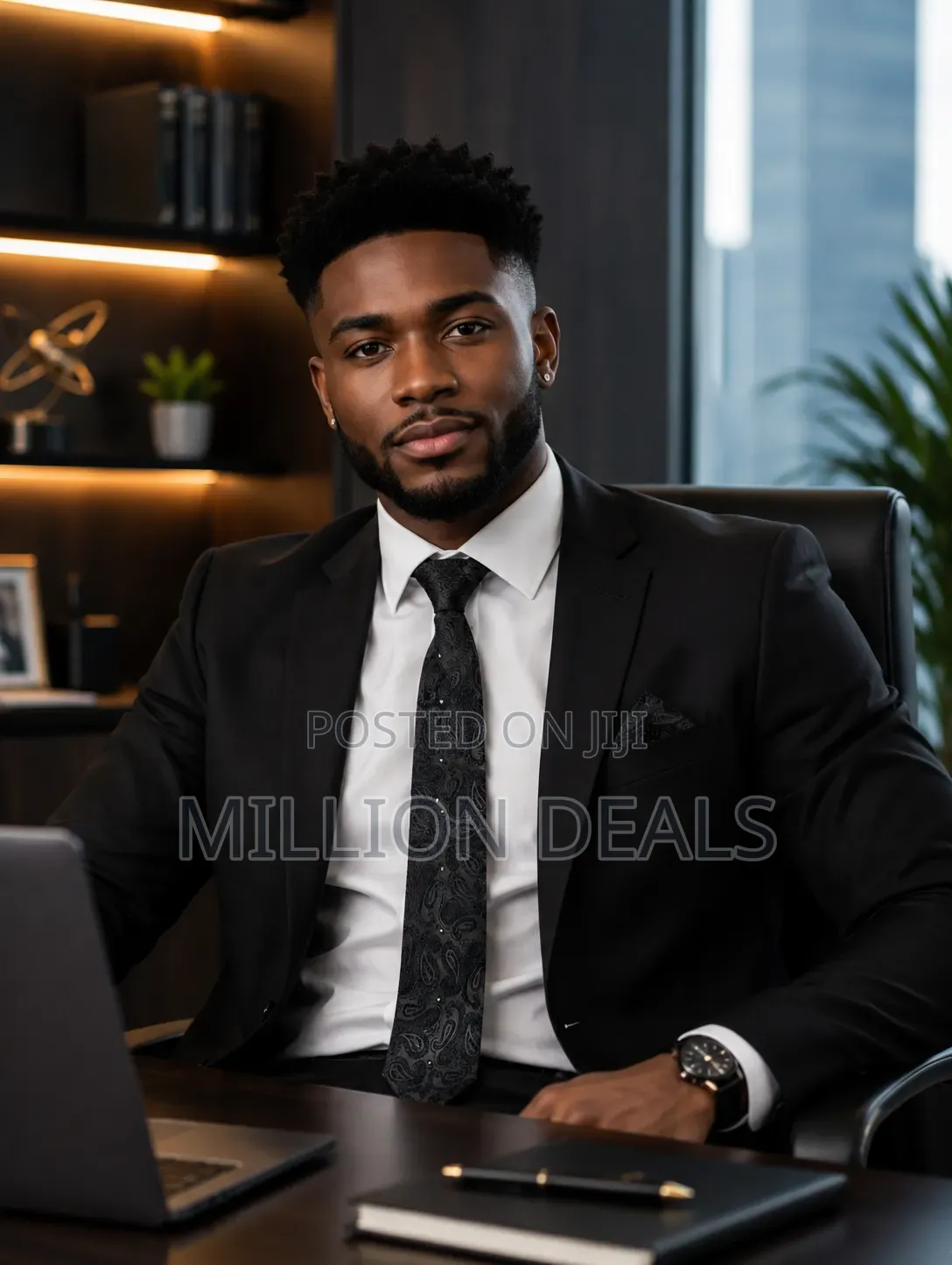 Black Damas Stylish Men's Corporate Tie