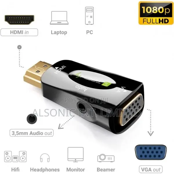 High-Quality HDMI to VGA Adapter
