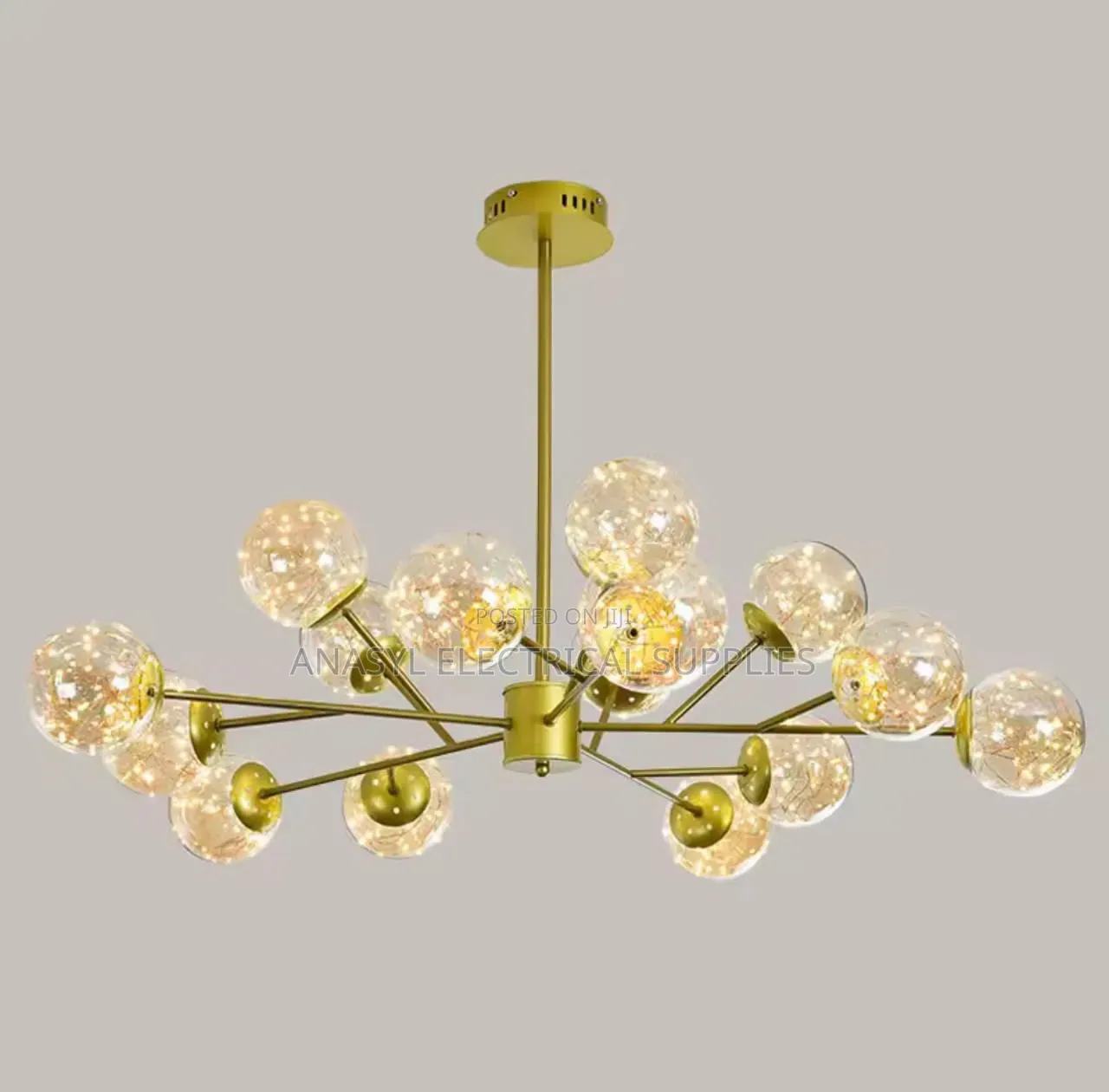 Nordic Starburst Pendant Light Modern Minimalist Crystal Glass