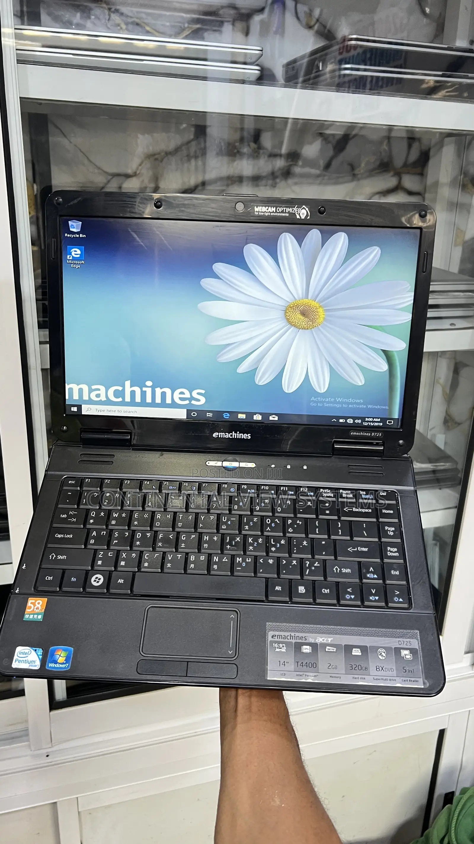 Laptop Acer eMachines E725 4GB Intel Pentium HDD 160GB