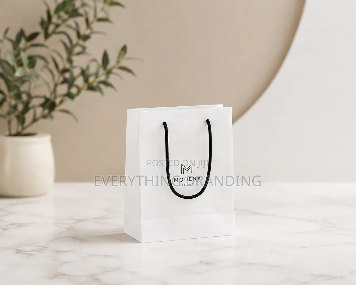 A5 White Kraft Paper Bag for Shopping, Gifts Packaging