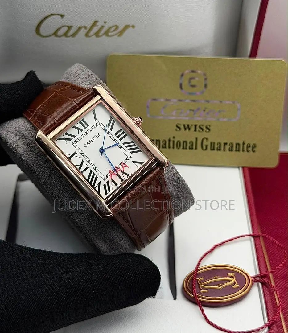 New Cartier Leather Wristwatch