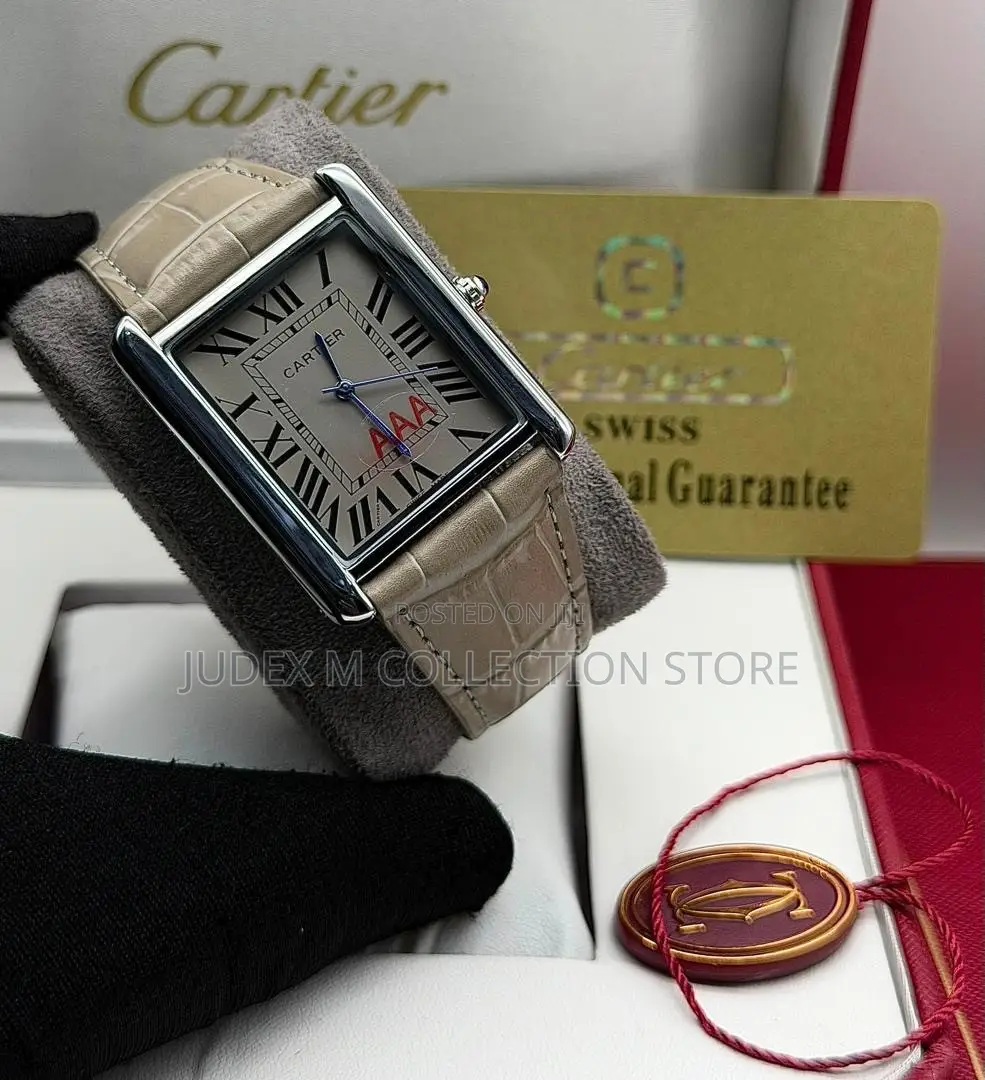 New Cartier Leather Wristwatch
