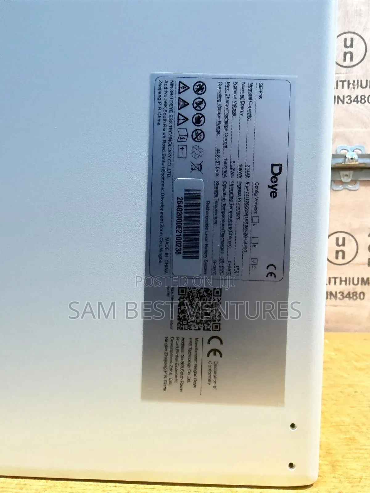 16kwh 48v Deye Lithium Ion Battery