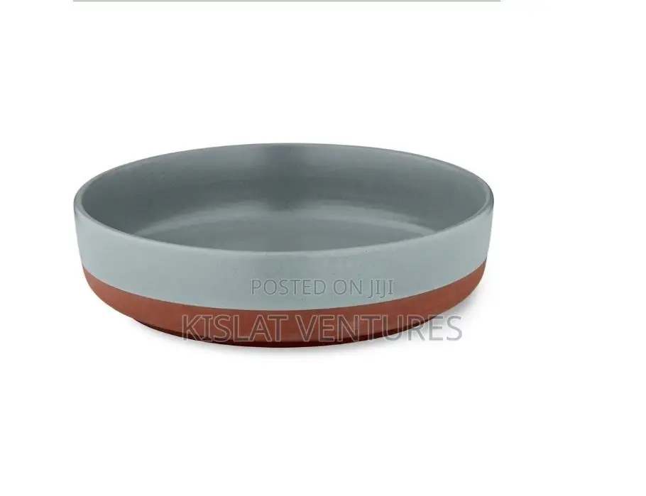 Barbary Oak Verona Set of 4 Pasta Bowls in Stone Slate - Ceramic