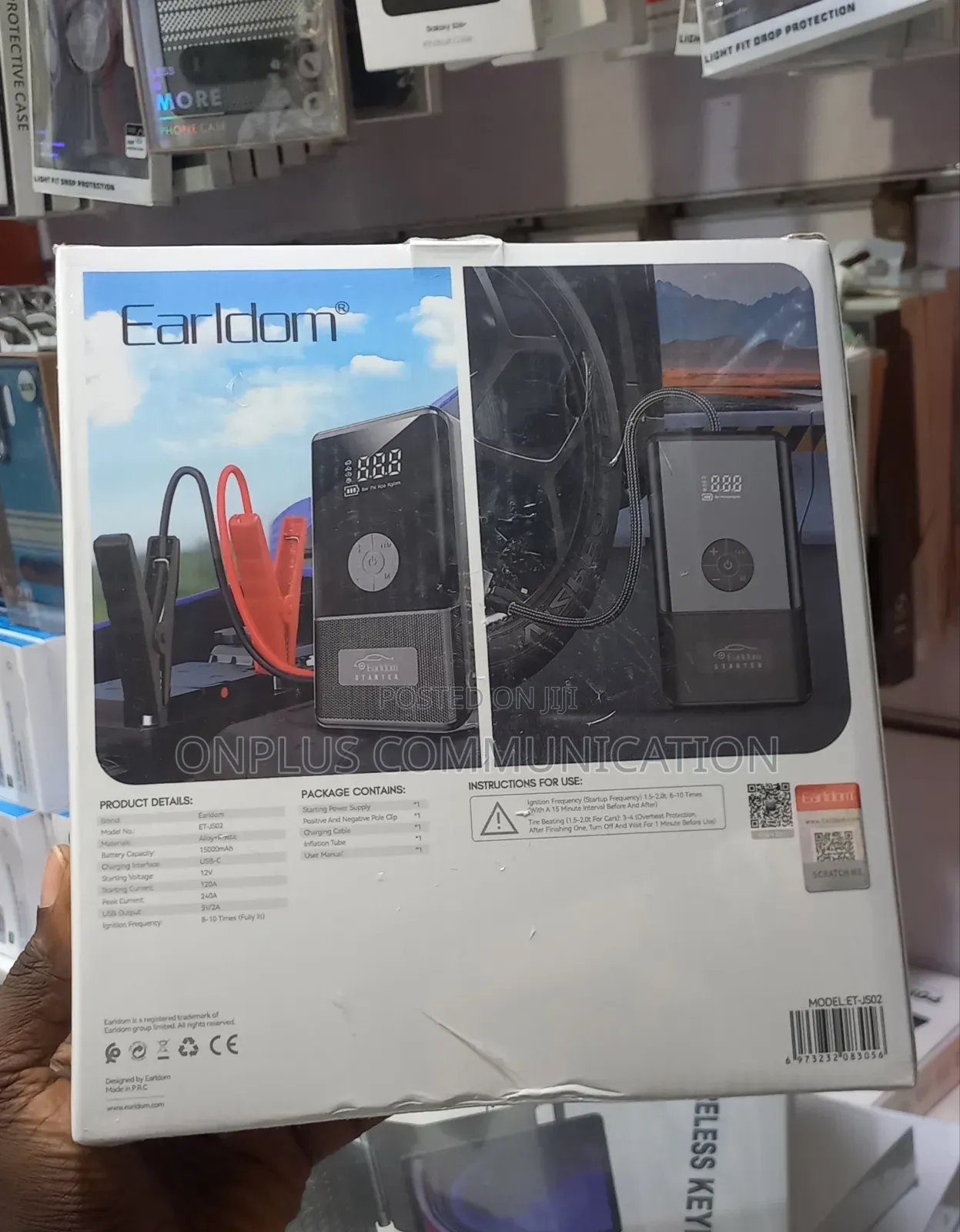 Earldom 2 in 1 Jump Starter and Air Pump