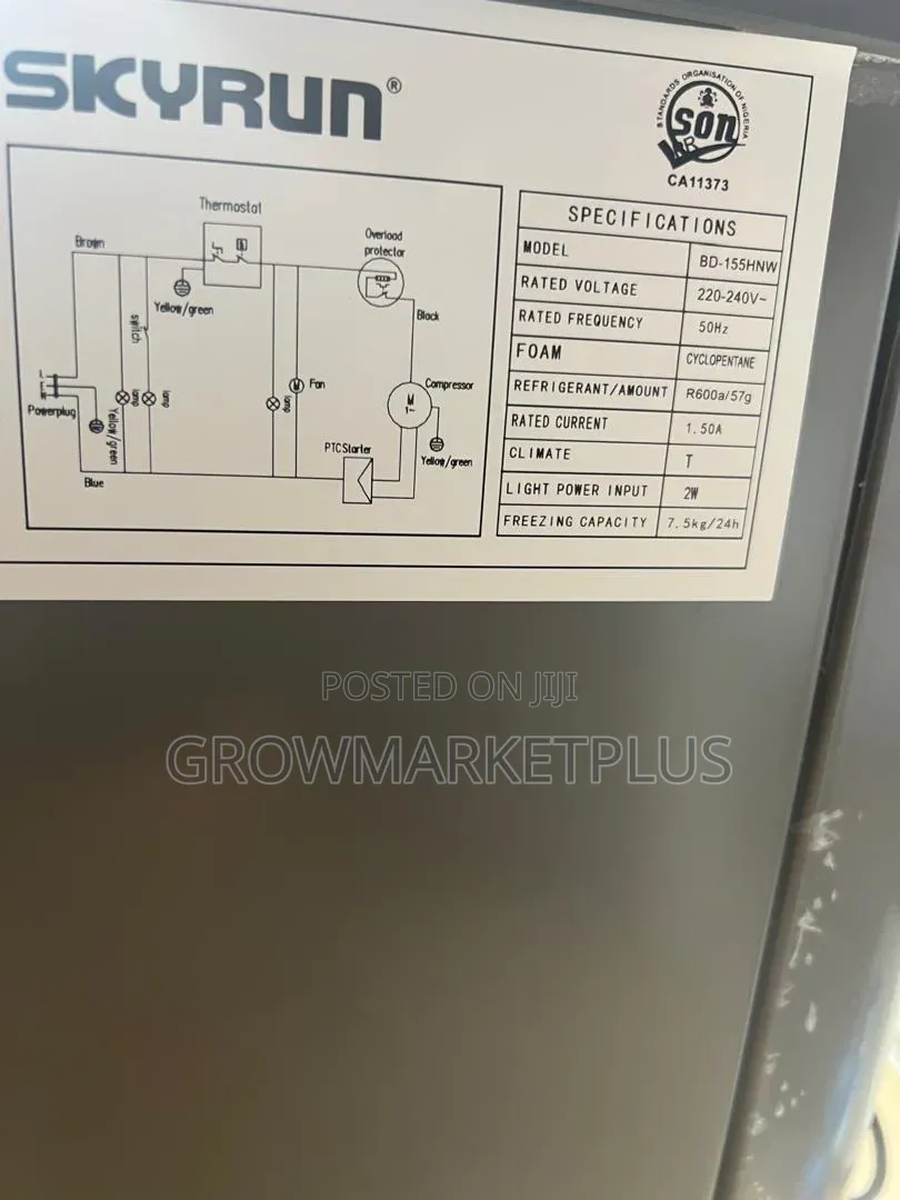 SKYRUN 155L Chest Freezer – BD-155HNW | Grey