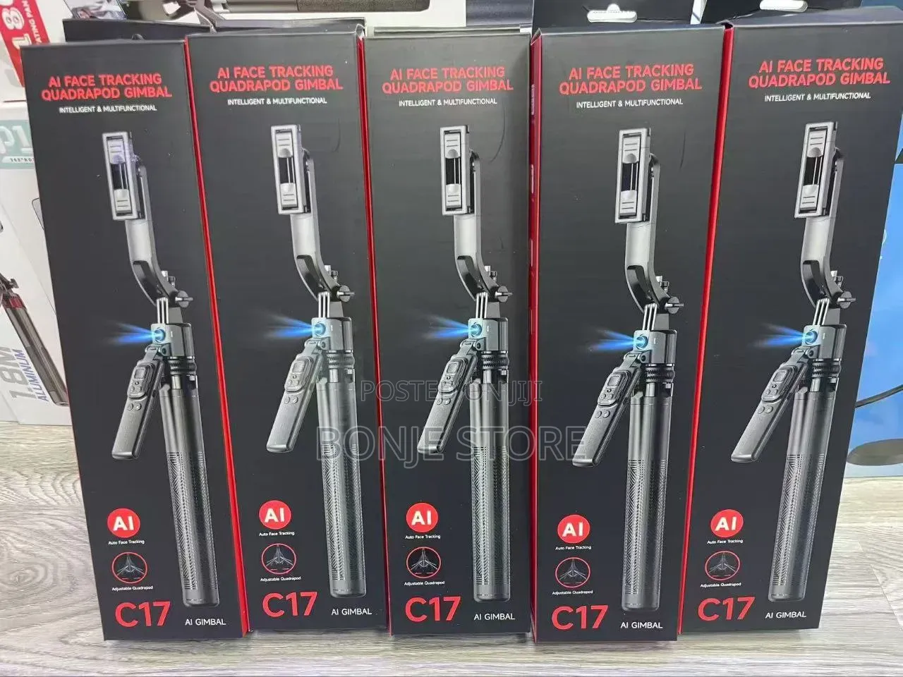 C17 Tripod Mobile Phone Stand AI Tracking 360° Auto Rotate Shoot