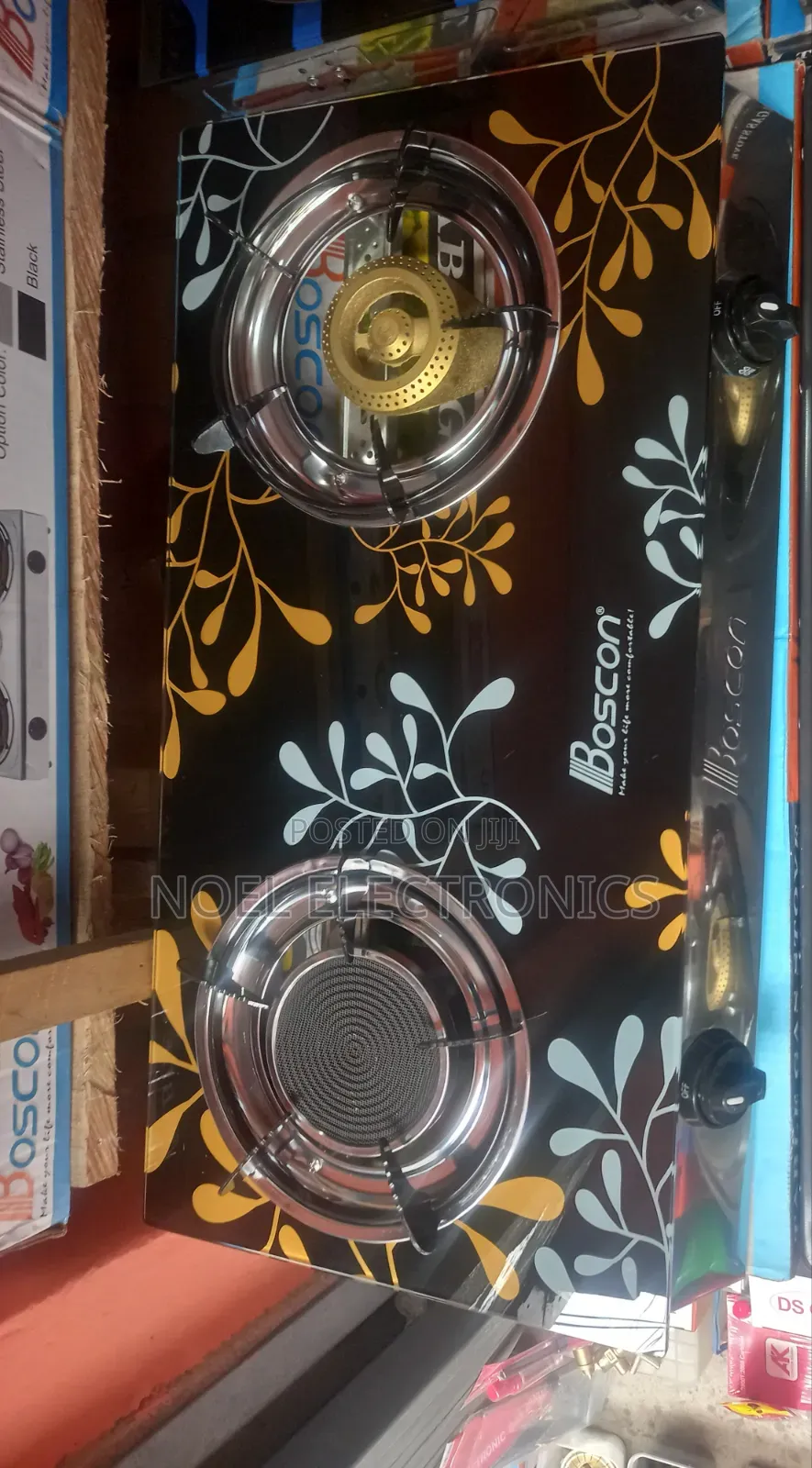 Boscon 2 Burner Infrared and Regular Burner Table Gas Cooker