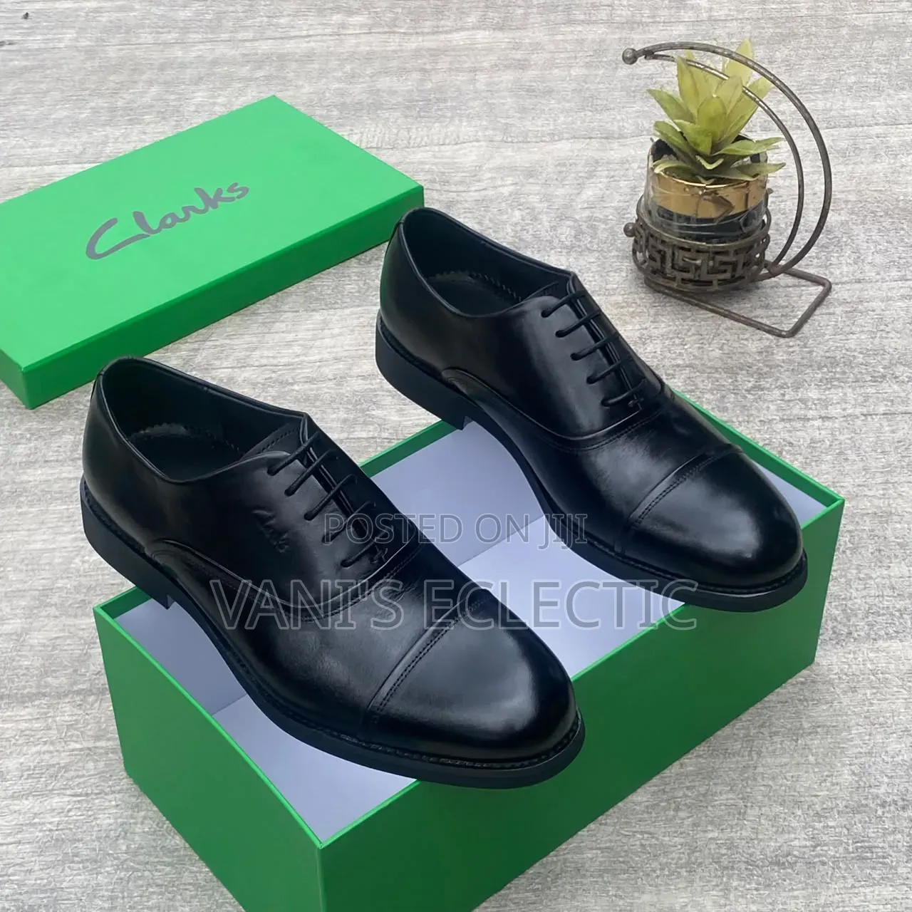 Clarks Black Leather Dress Shoes (Loafers)