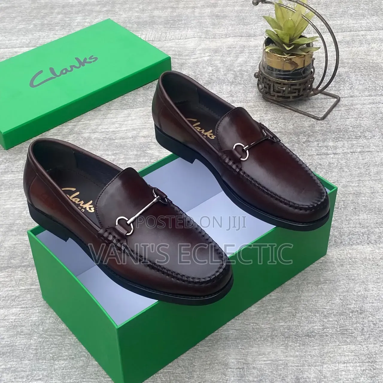 Clarks Black Leather Dress Shoes (Loafers)