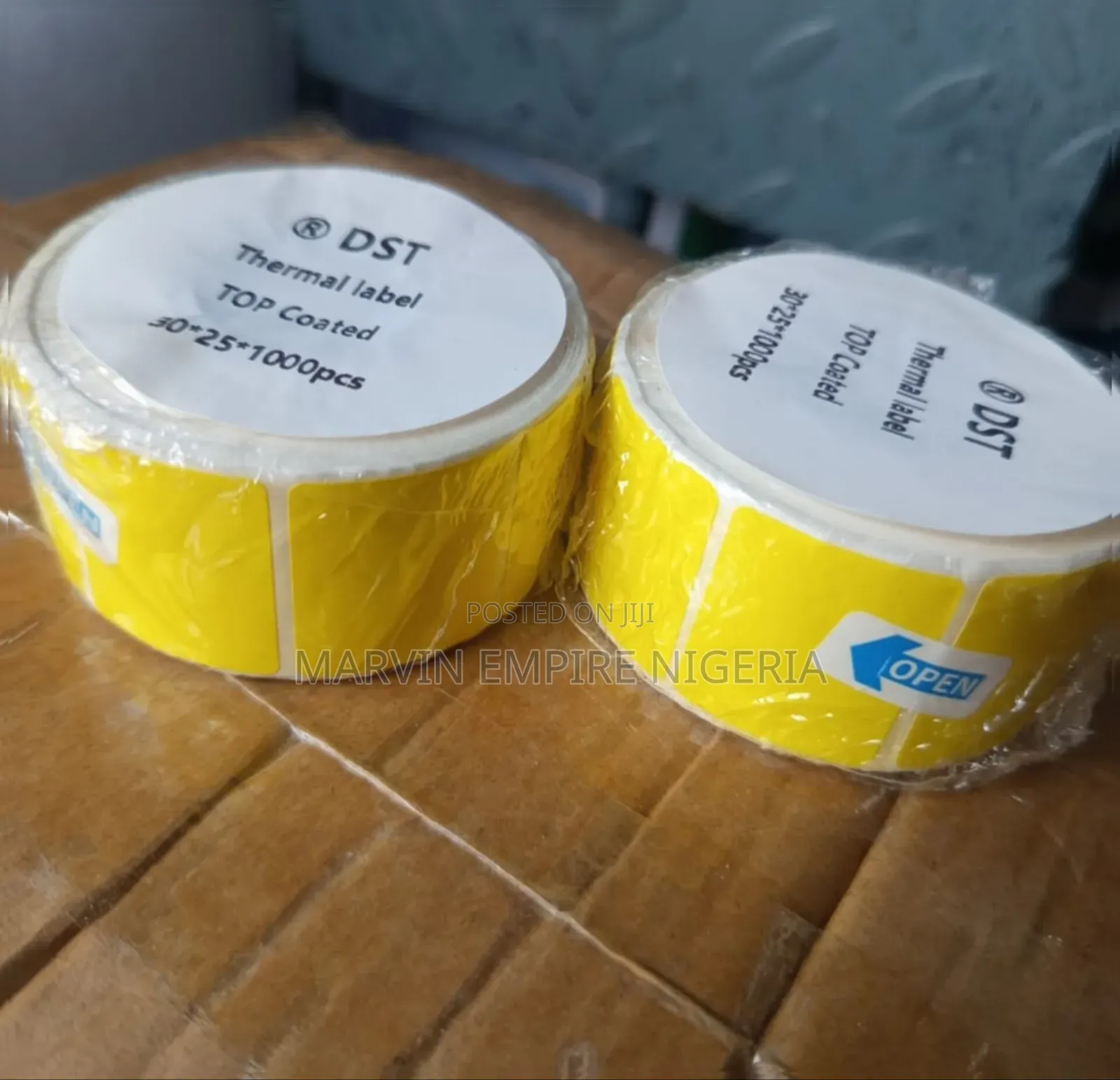 Yellow Sticker 30 by 25mm by 1000 Labels