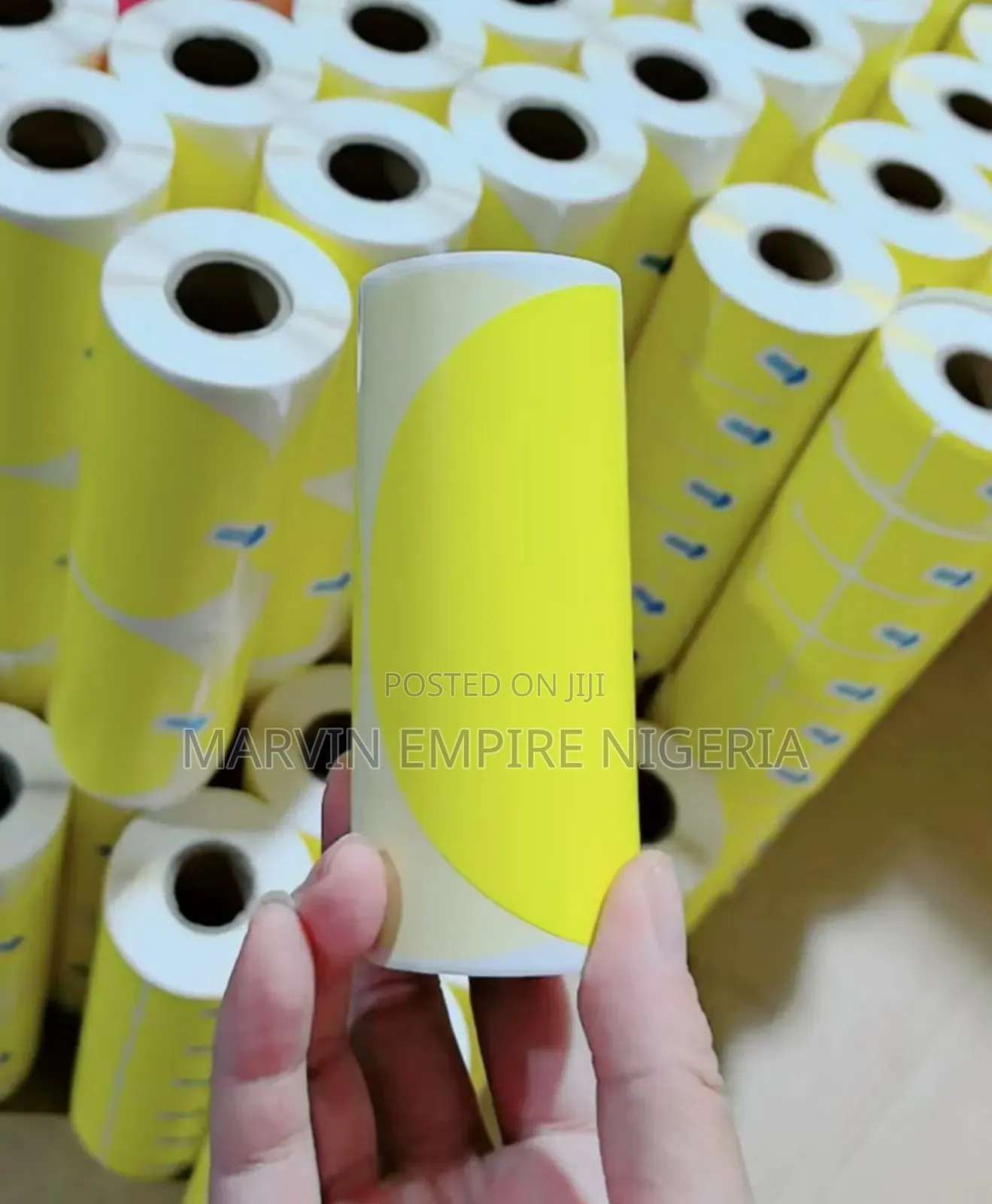 Sticker 100mm by 100mm Yellow by 200 Labels