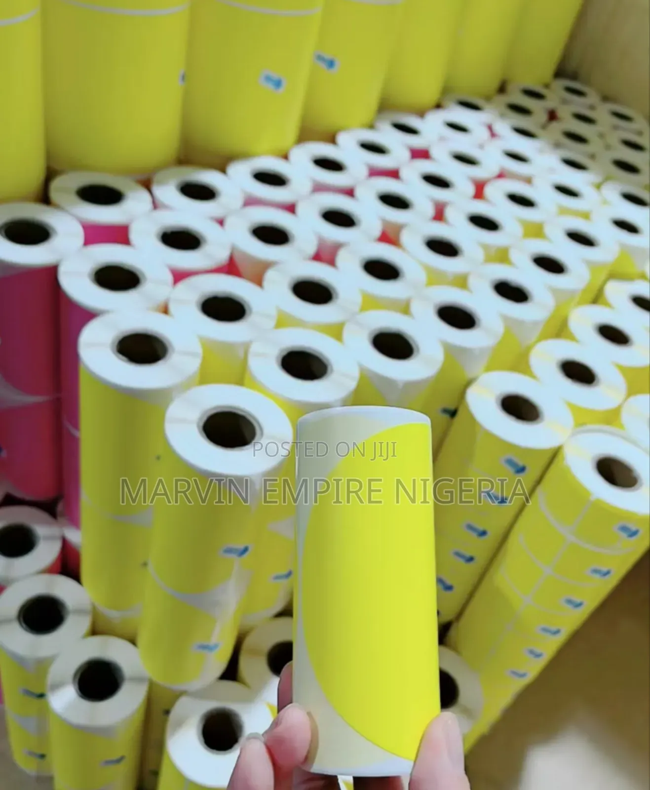 Sticker 100mm by 100mm Yellow by 200 Labels