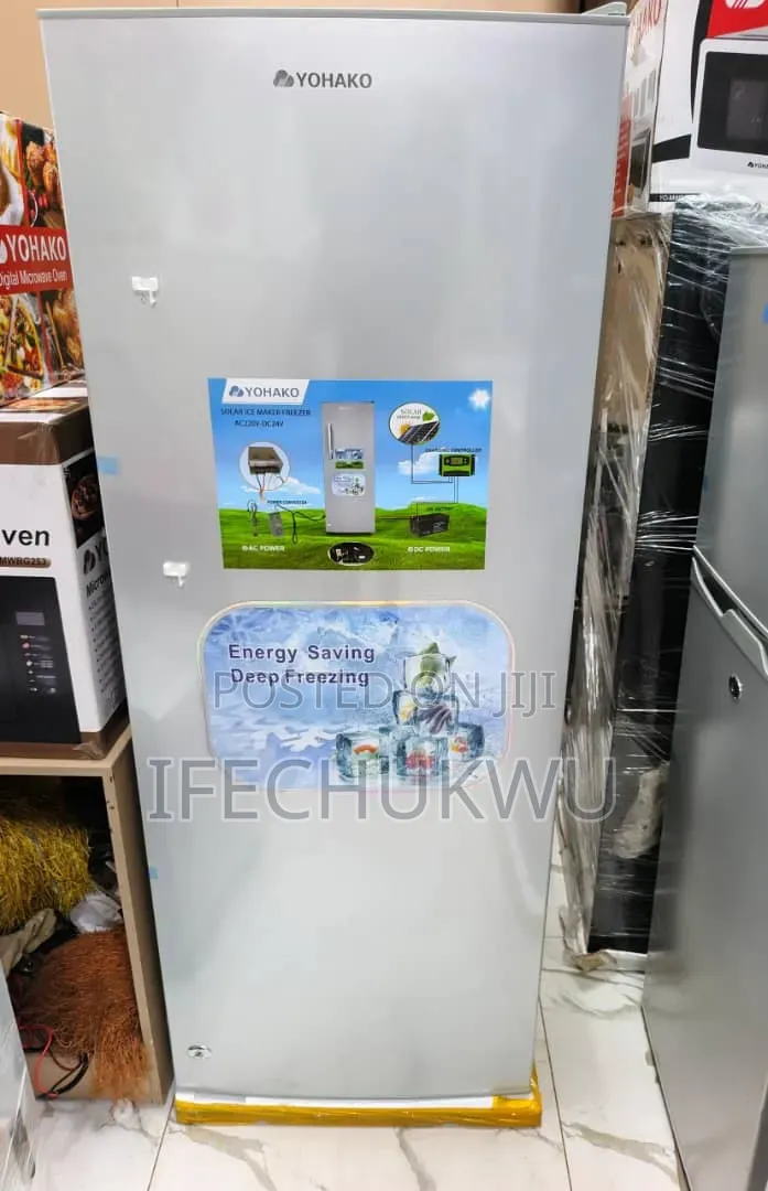 Original YOHAKO Solar, AC, DC, Inverter ICE Blocks Upright Freezer