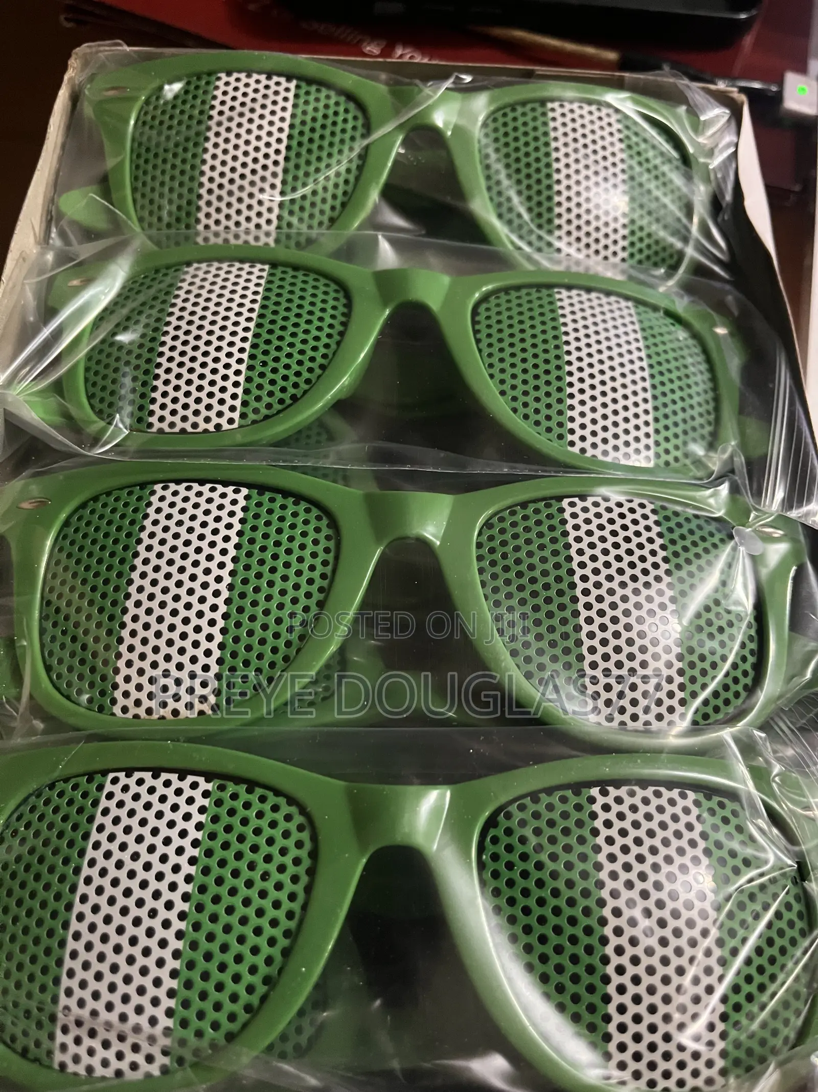 Nigerian Flag Party Sunglasses
