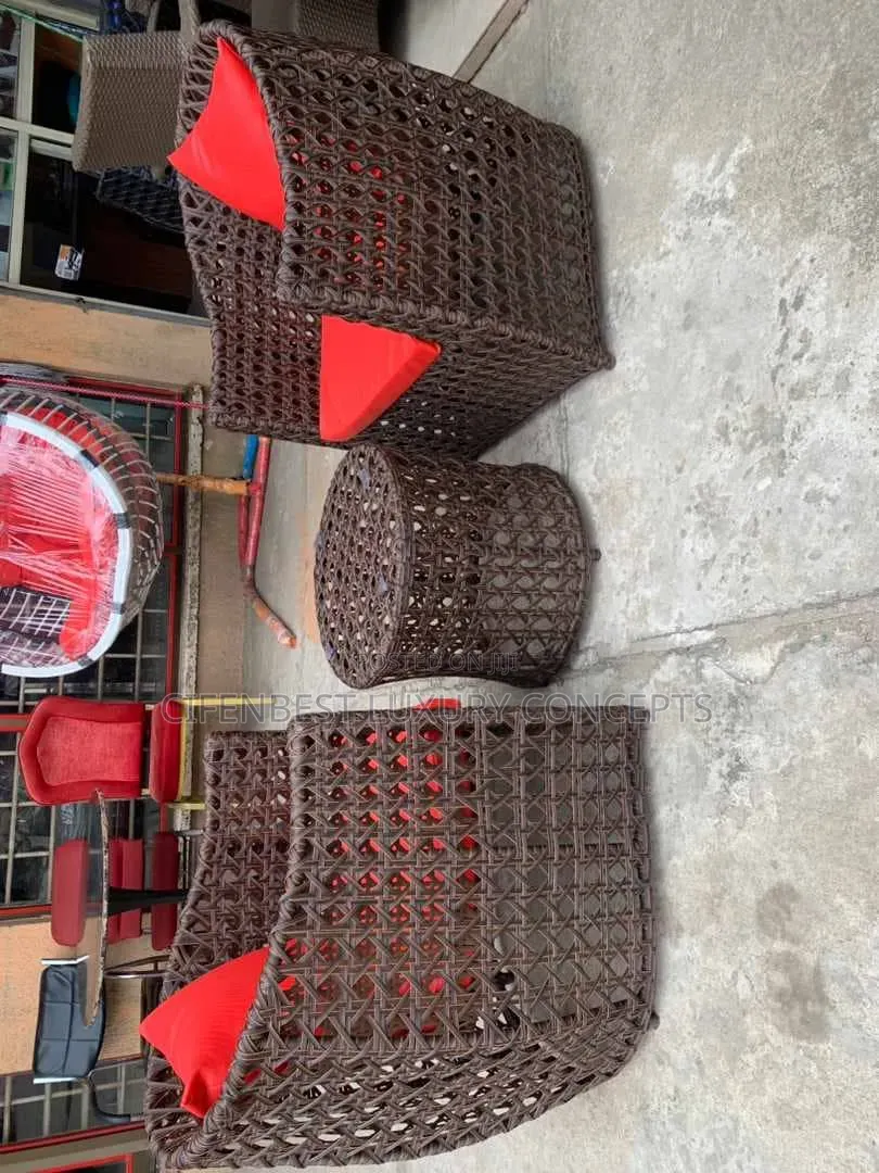 Rattan Chair and Table Set