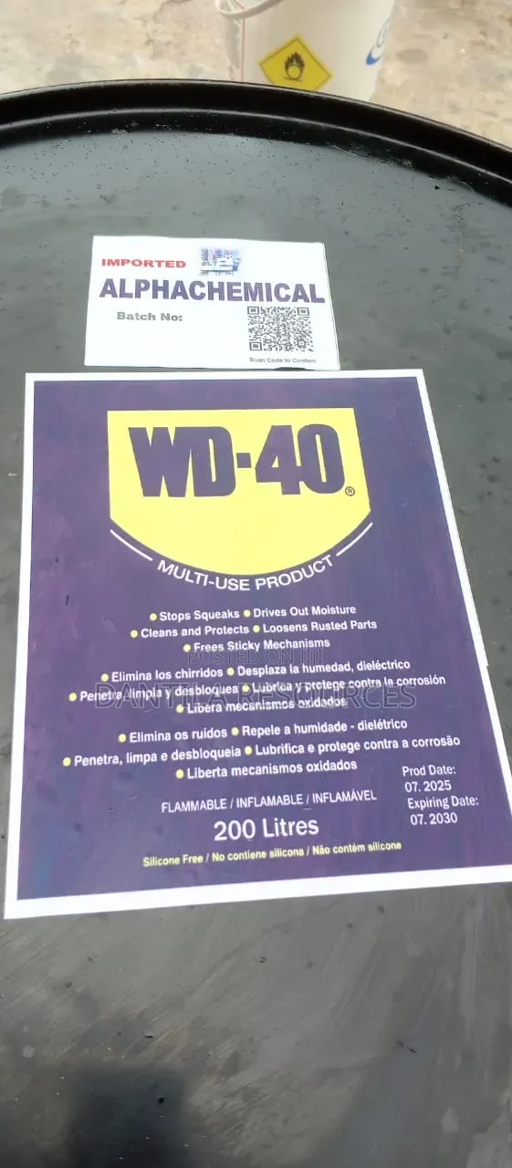 200 Litre W-D 40 for Anti Rust