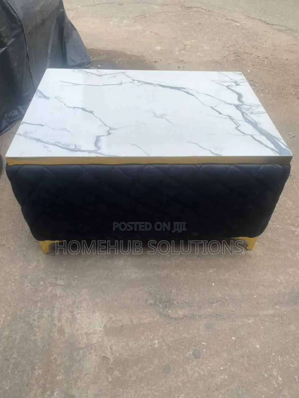 Faux Marble Top Center Table