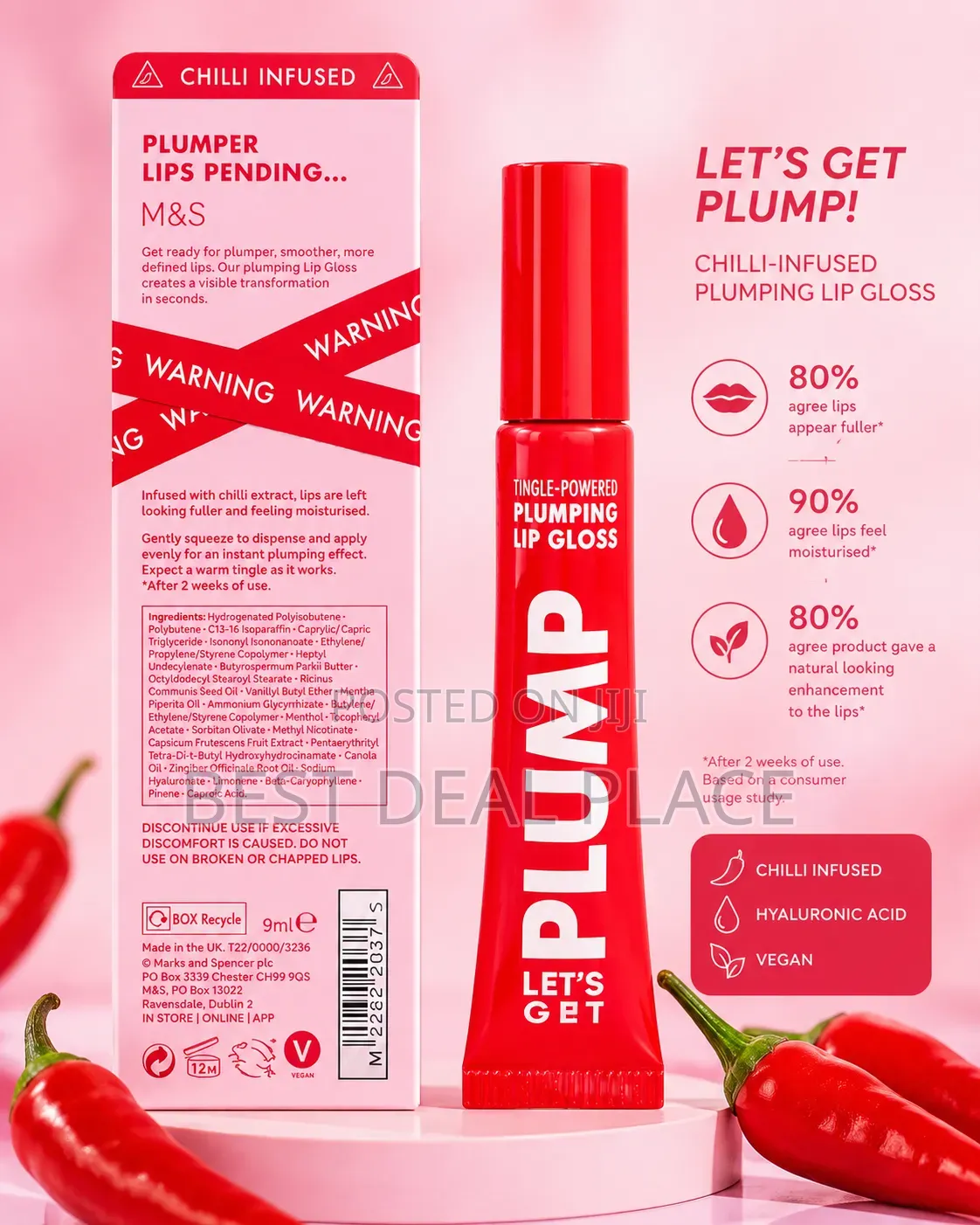 Mark and Spencer Let’s Get Plump Chilli-Infused Lip Plumper Gloss
