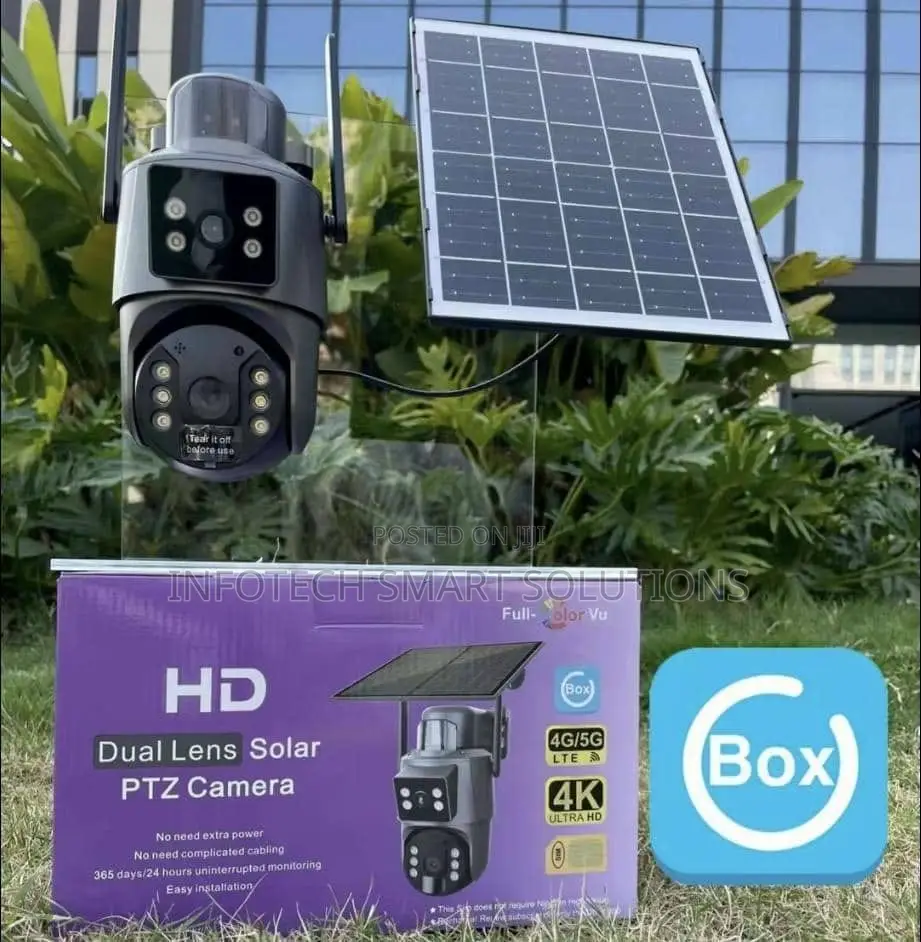 4g/5g Solar PTZ CCTV Camera Dual Lens Full Color