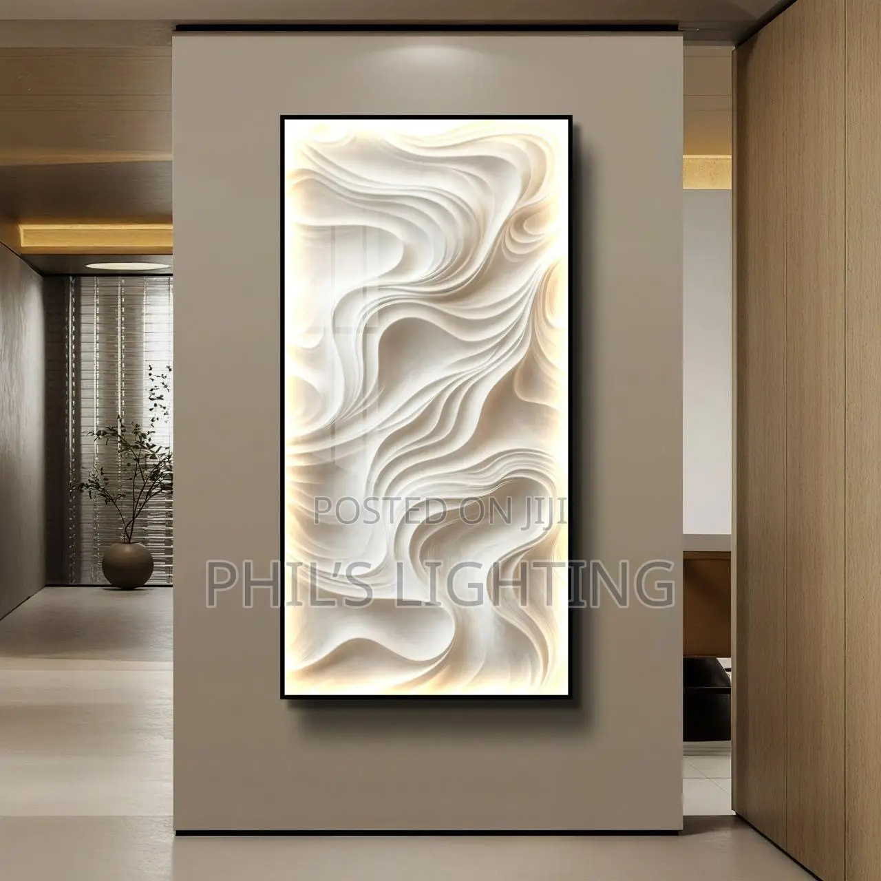 Three-Dimensional LED-lit Sandstone Decorative Painting