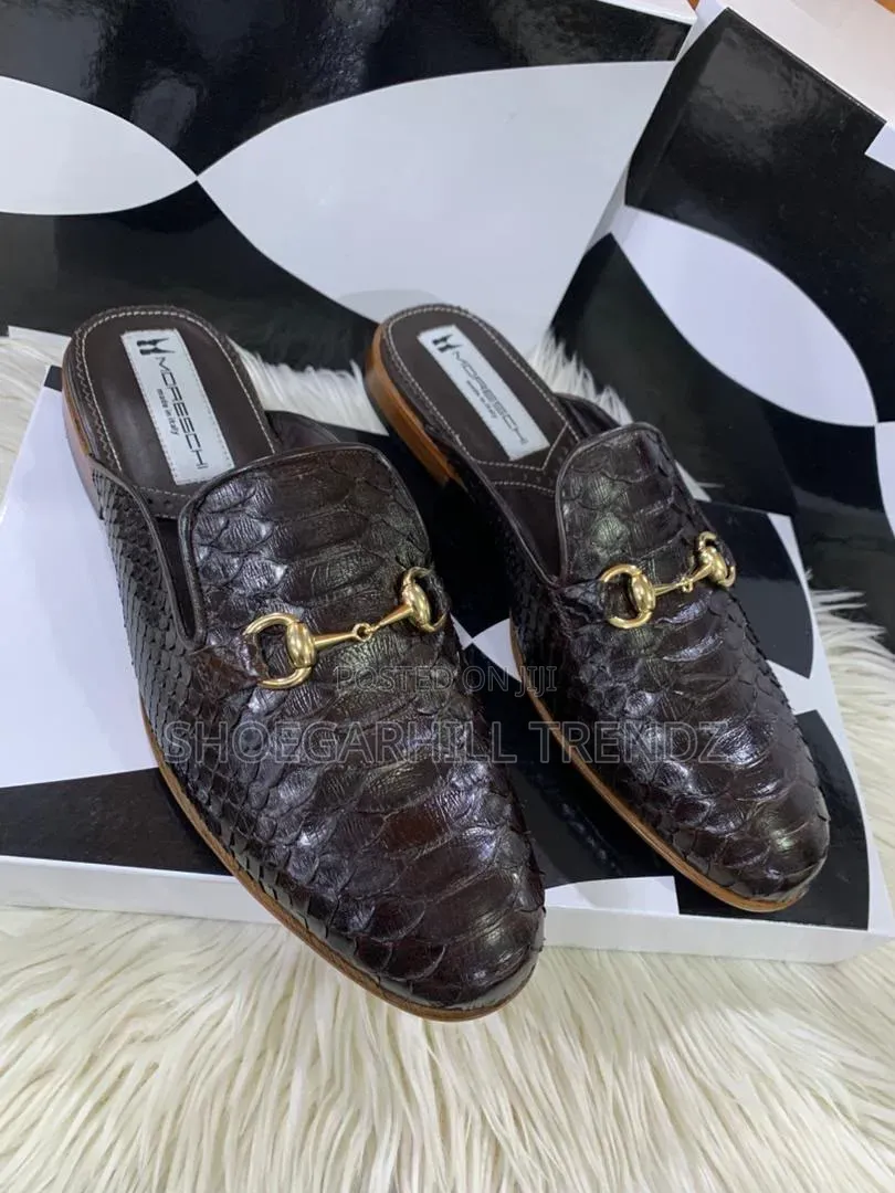 Moreschi Half Mule Shoes | Skin Design and Easy to Wear Footwear