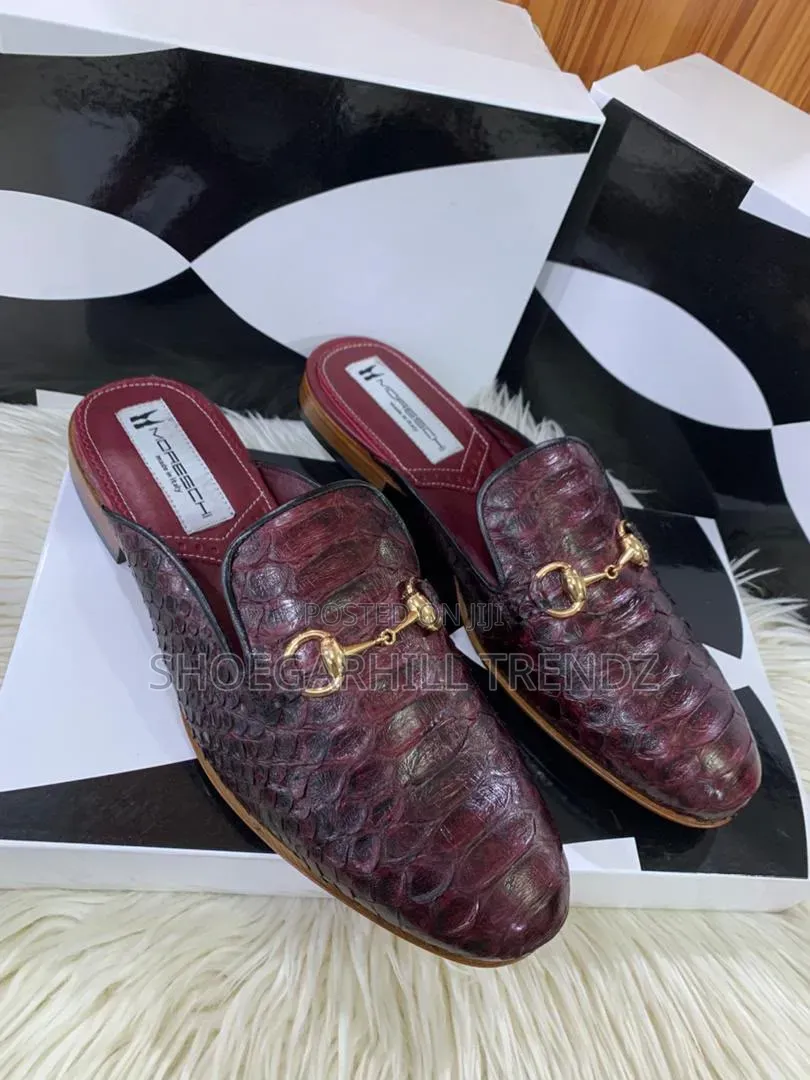 Moreschi Half Mule Shoes | Skin Design and Easy to Wear Footwear
