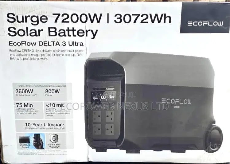 Ecoflow Delta 3 Ultra 3Kw Solar Generator
