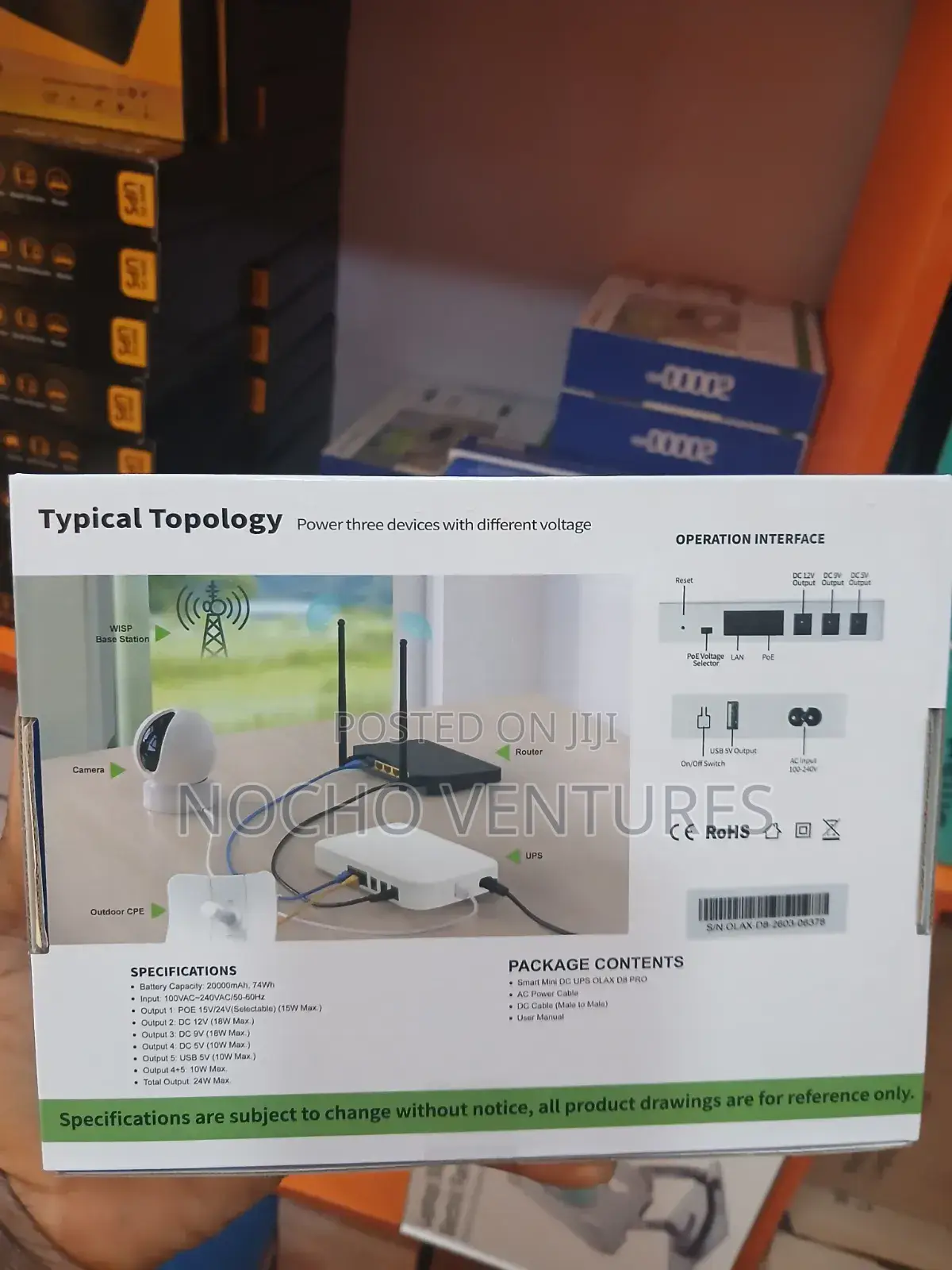 Flax Smart Mini DC Ups Pro 24watts 20000maj