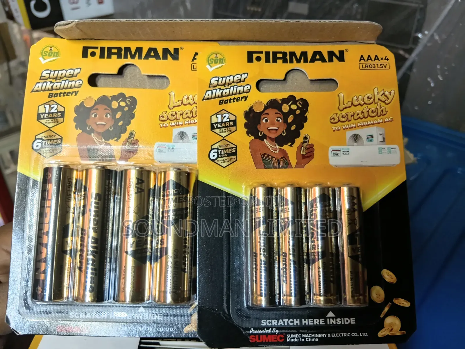 Firman AA+ AAA Super Alkaline Batteries Heavy Duty Battery LR6 1.5V