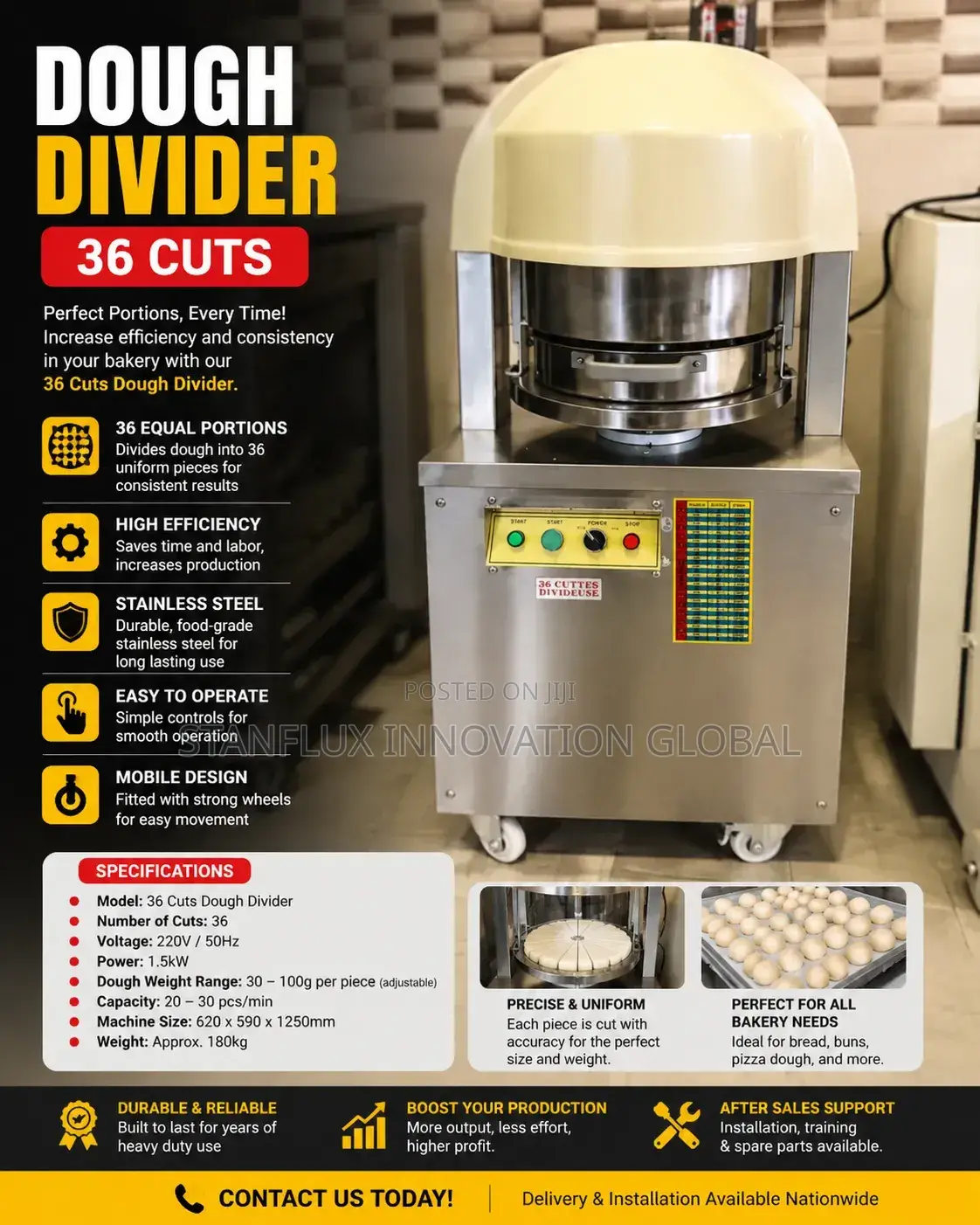 36 Cuts Dough Divider – Commercial Bakery Equipment