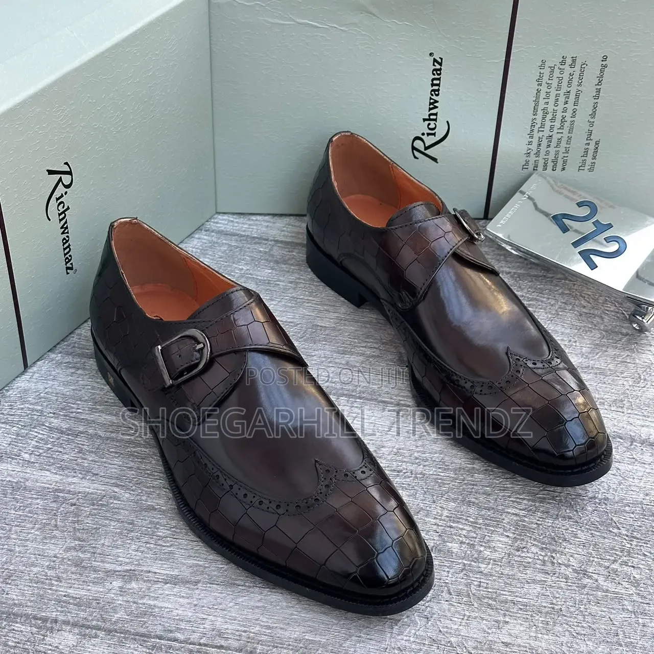 Richwanaz Monk Strap Men Shoes | No Lace Easywear