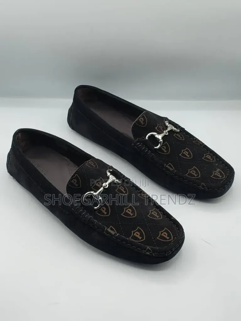 Perrone Calzature Leather Suede Drivers Men Shoes