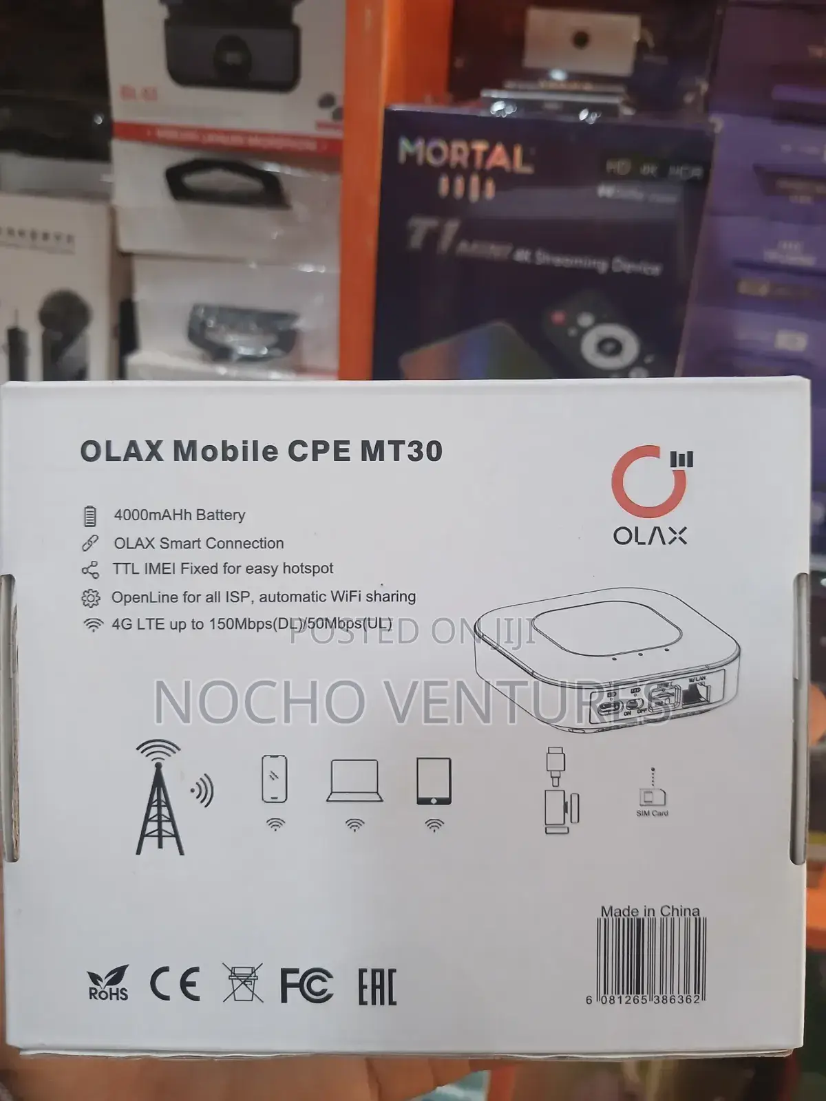 Olax LTE Advanced Mobile Cpe MT30 With Ethernet Port