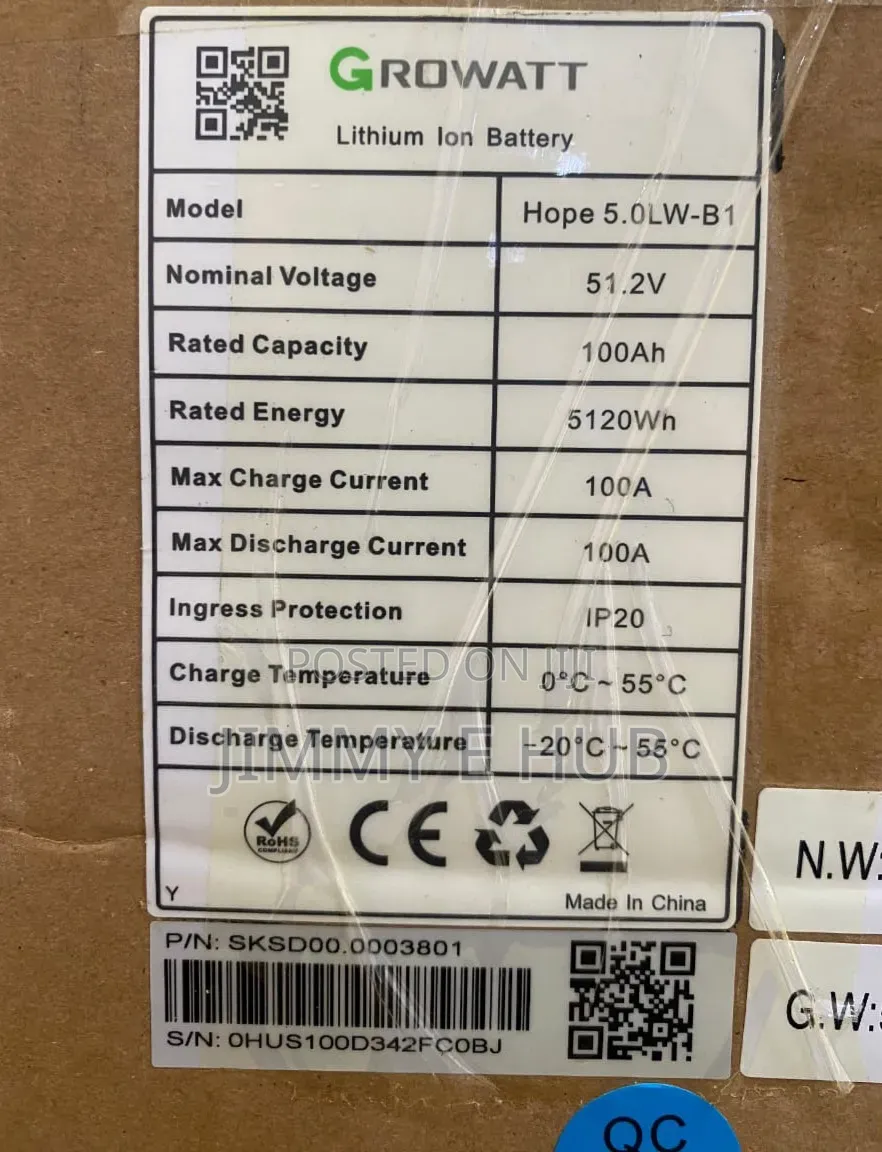 5kwh Growatt Lithium Battery