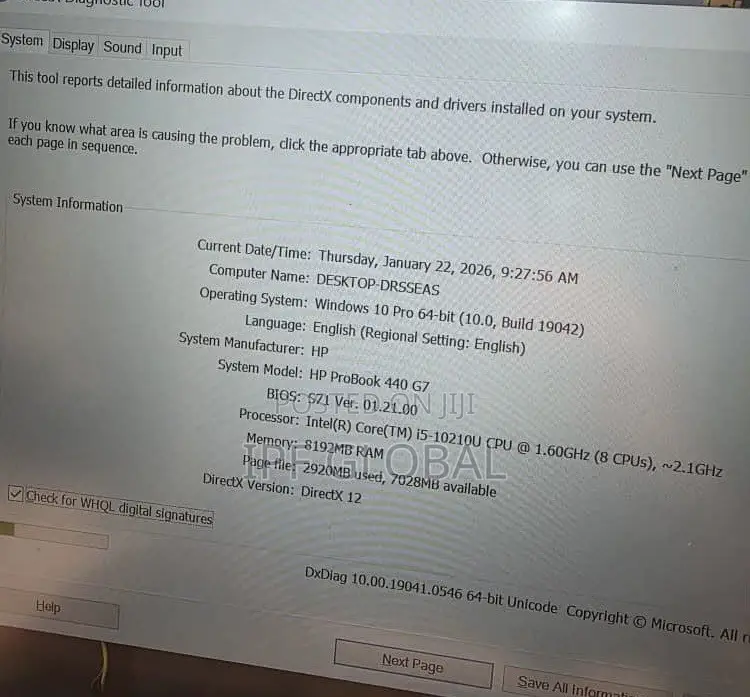 Laptop HP ProBook 440 G7 8GB Intel Core i5 SSD 256GB