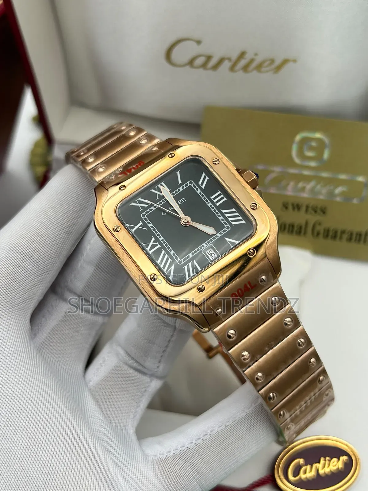 Cartier Goll Plated Steel Swiss Watches