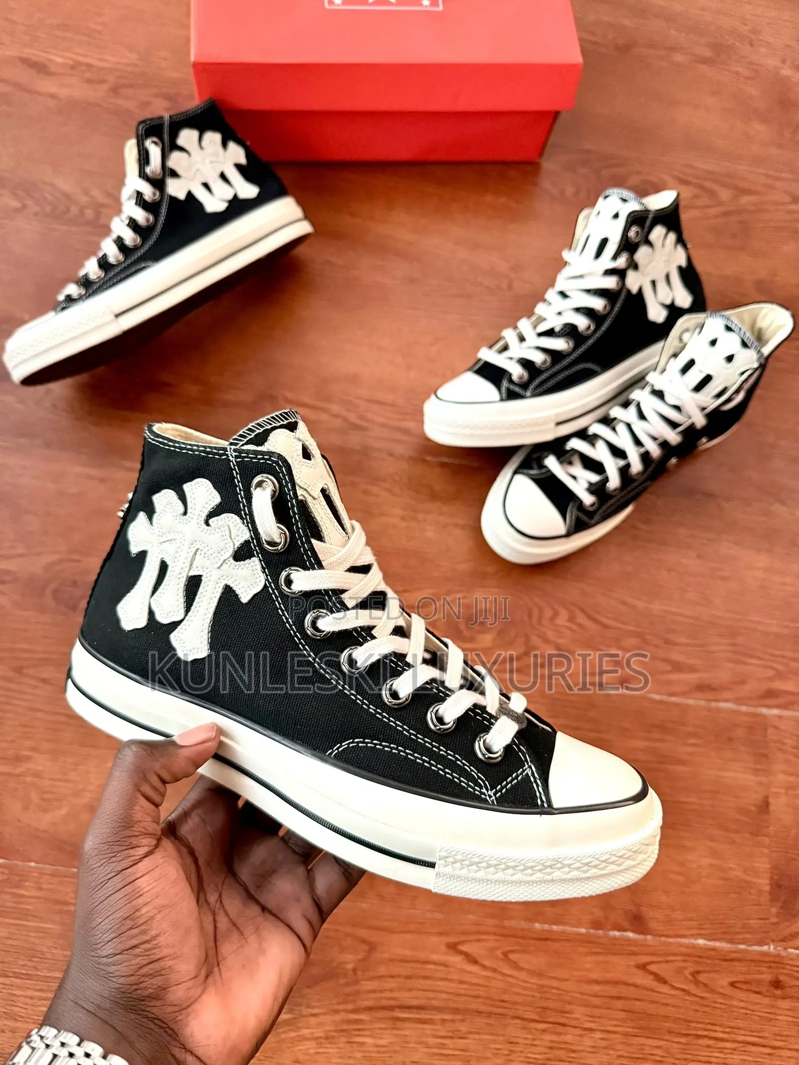Original Chrome Heart X Converse Chuk Taylor High-Top Sneakers