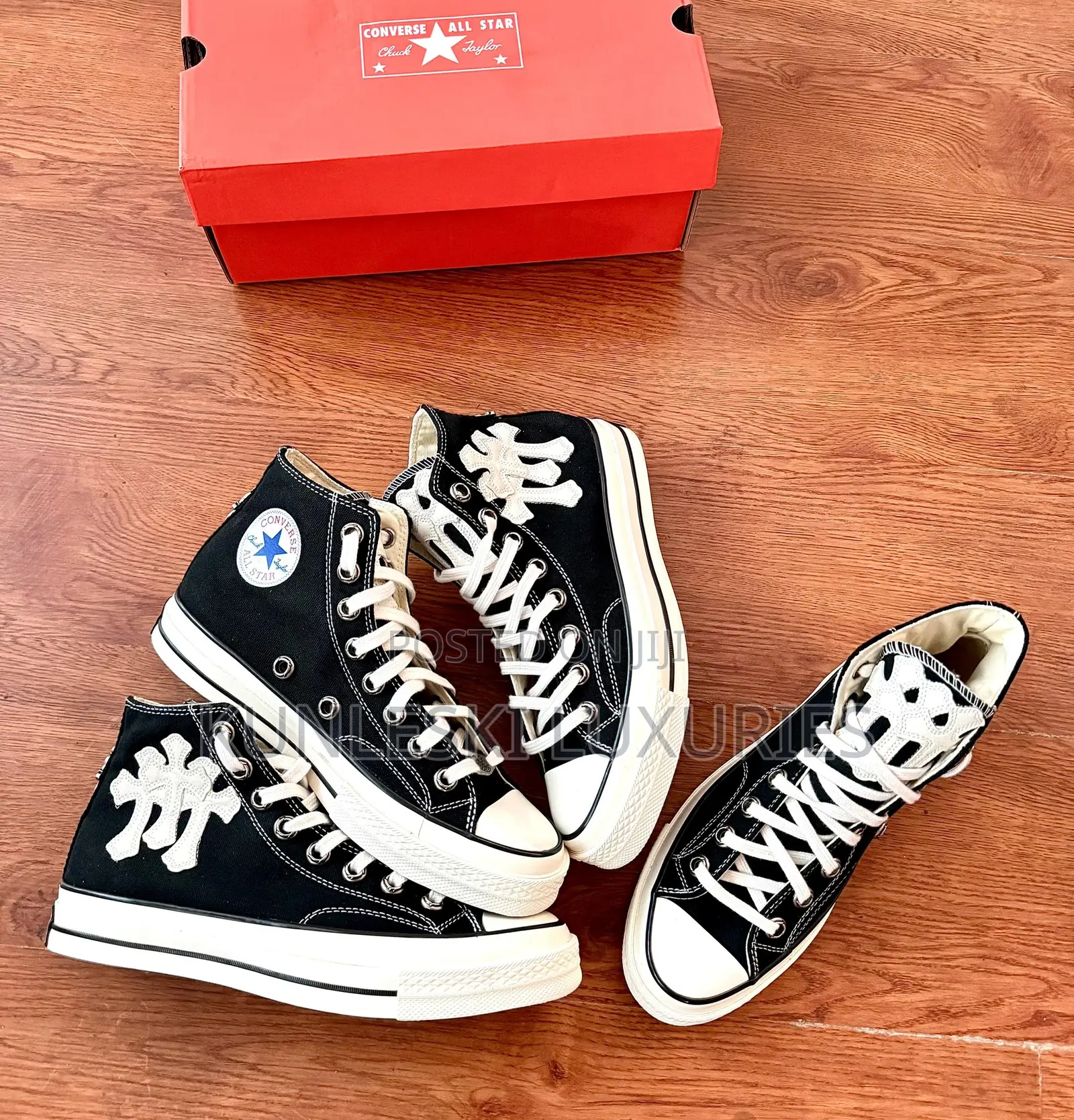 Original Chrome Heart X Converse Chuk Taylor High-Top Sneakers