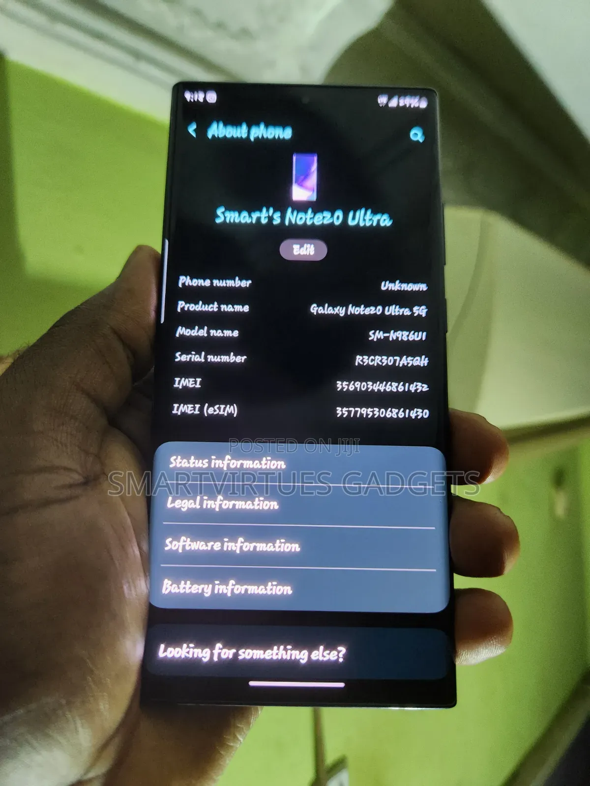 Samsung Galaxy Note 20 Ultra 5G 128 GB Black